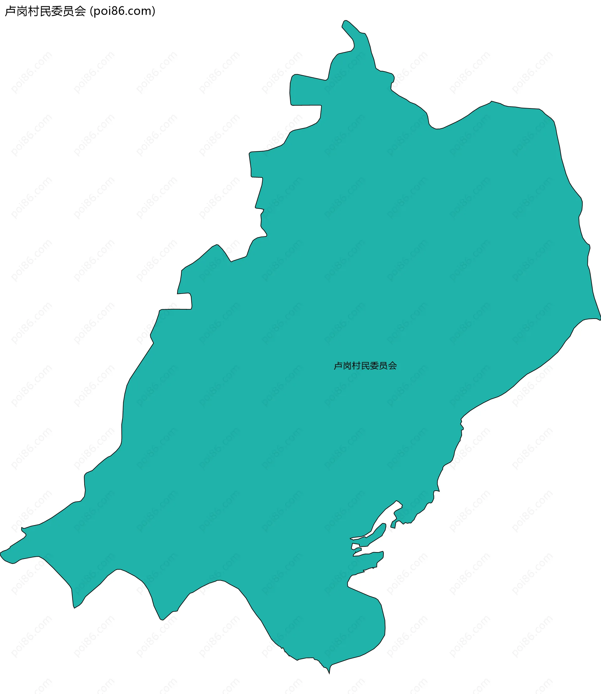 卢岗村民委员会边界地图