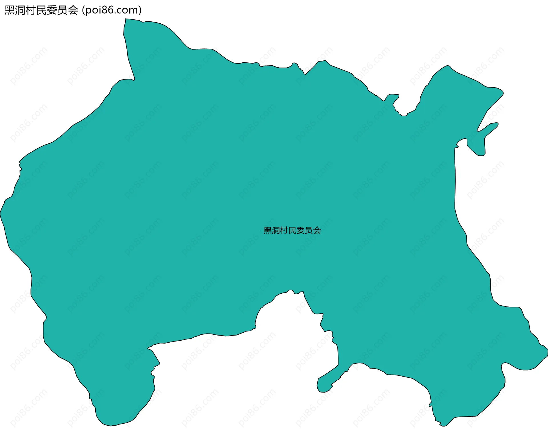 黑洞村民委员会边界地图