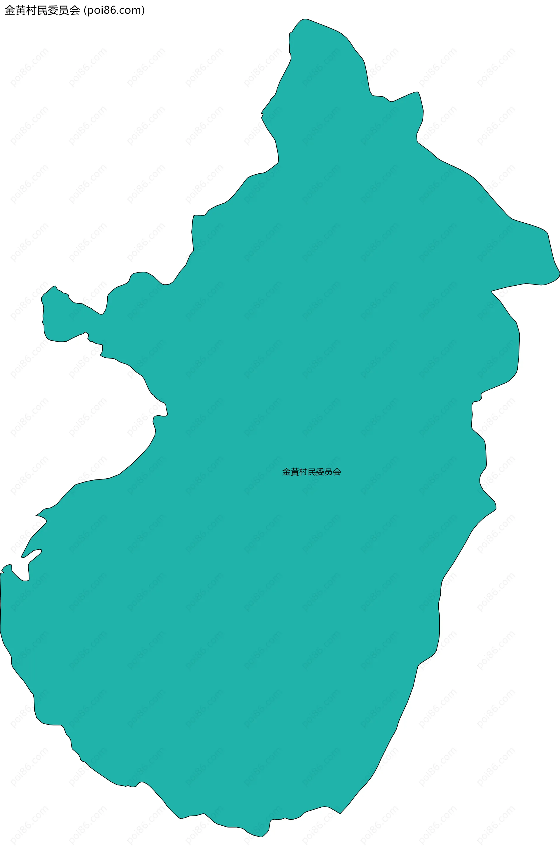 金黄村民委员会边界地图