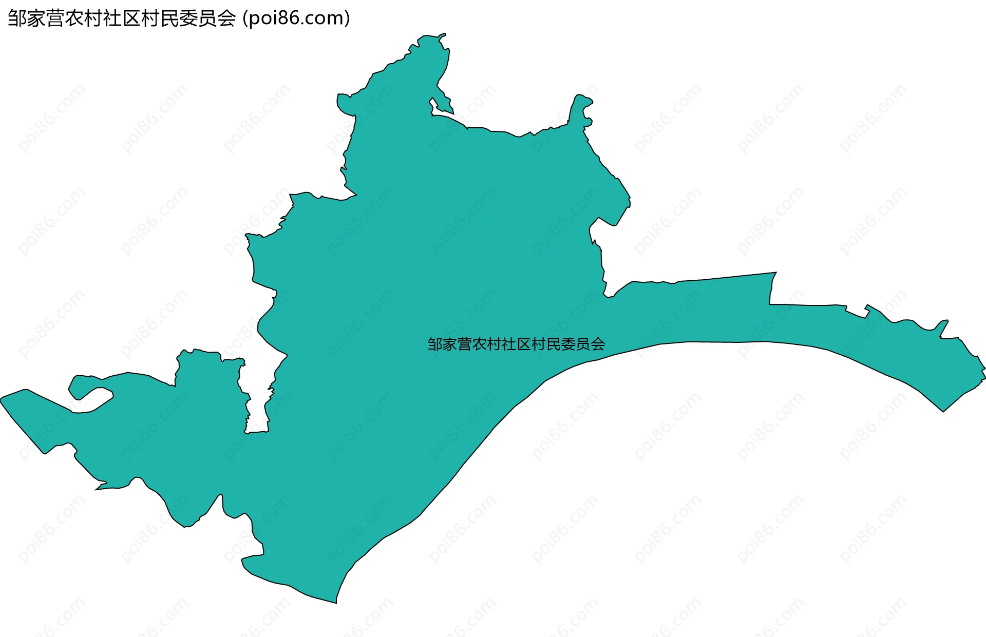 邹家营农村社区村民委员会边界地图