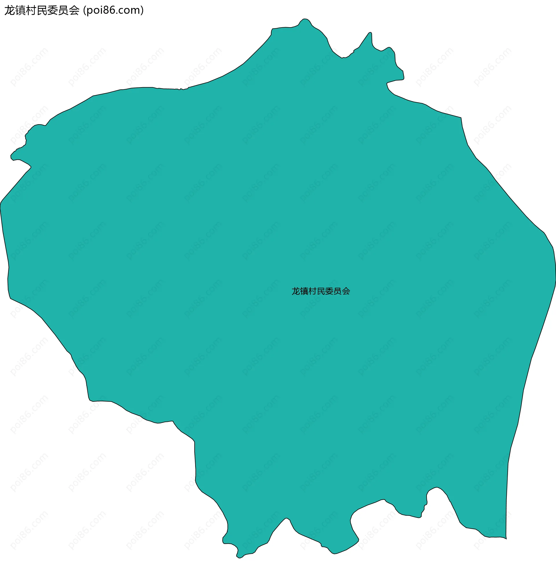 龙镇村民委员会边界地图