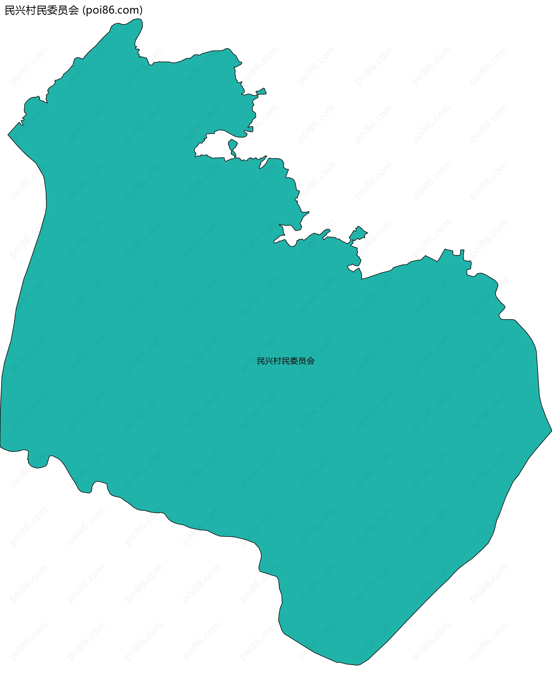民兴村民委员会边界地图