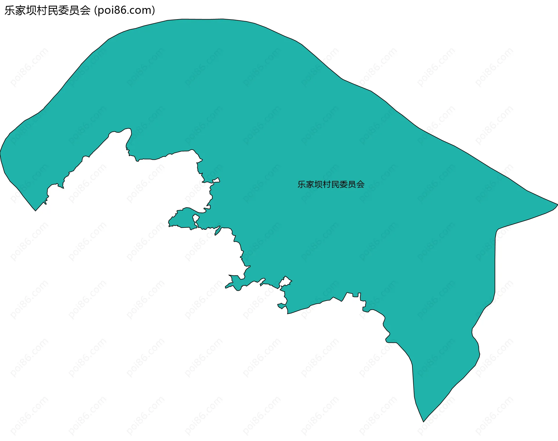 乐家坝村民委员会边界地图
