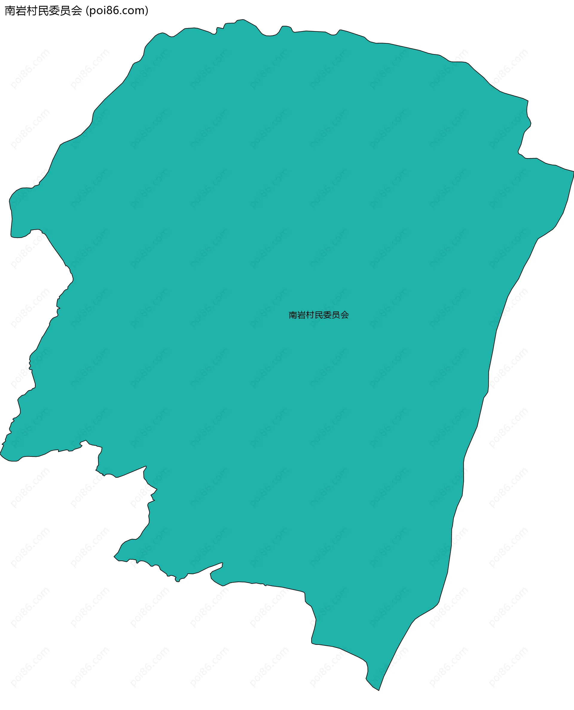 南岩村民委员会边界地图