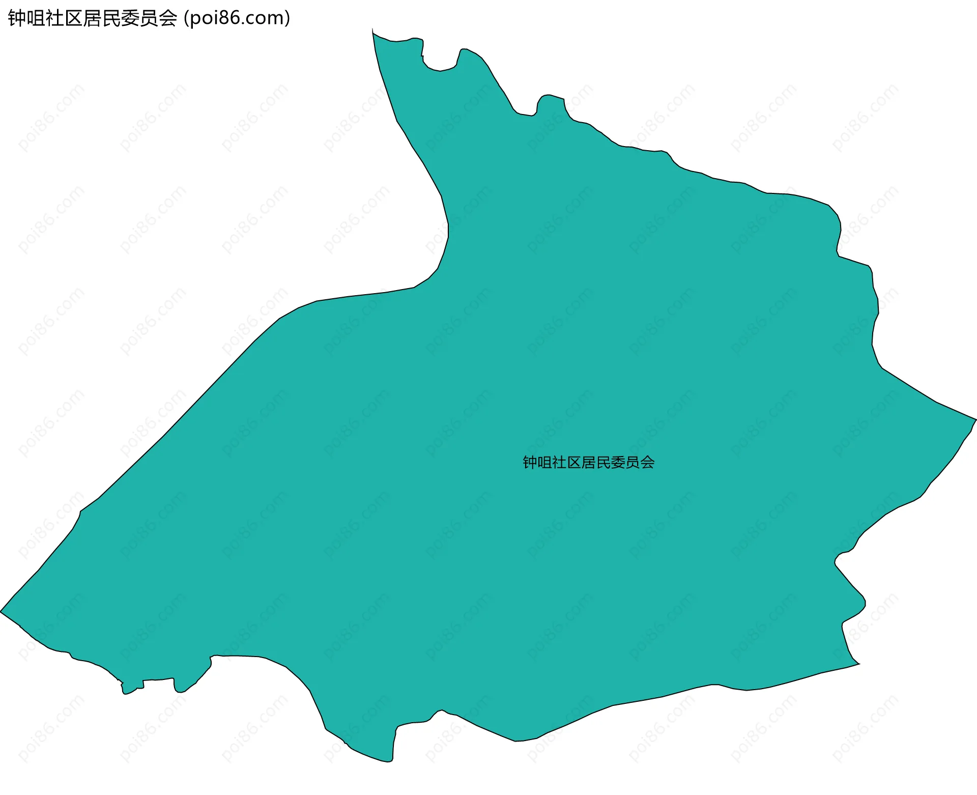 钟咀社区居民委员会边界地图