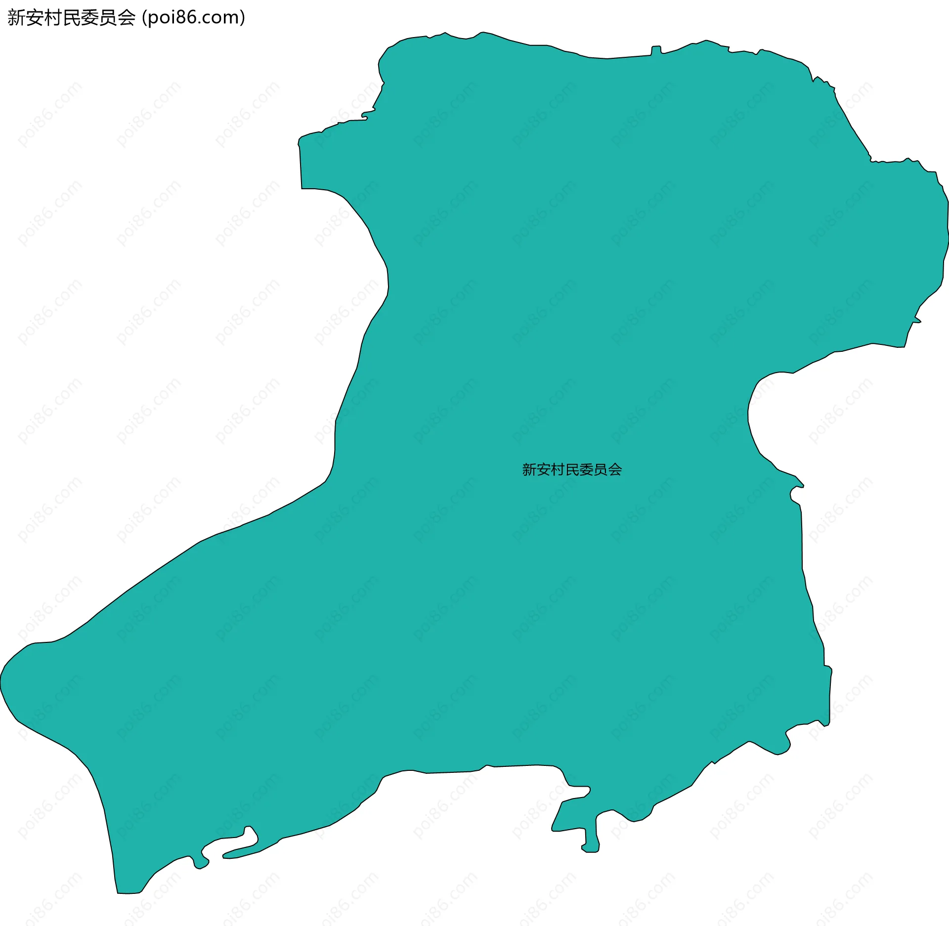 新安村民委员会边界地图