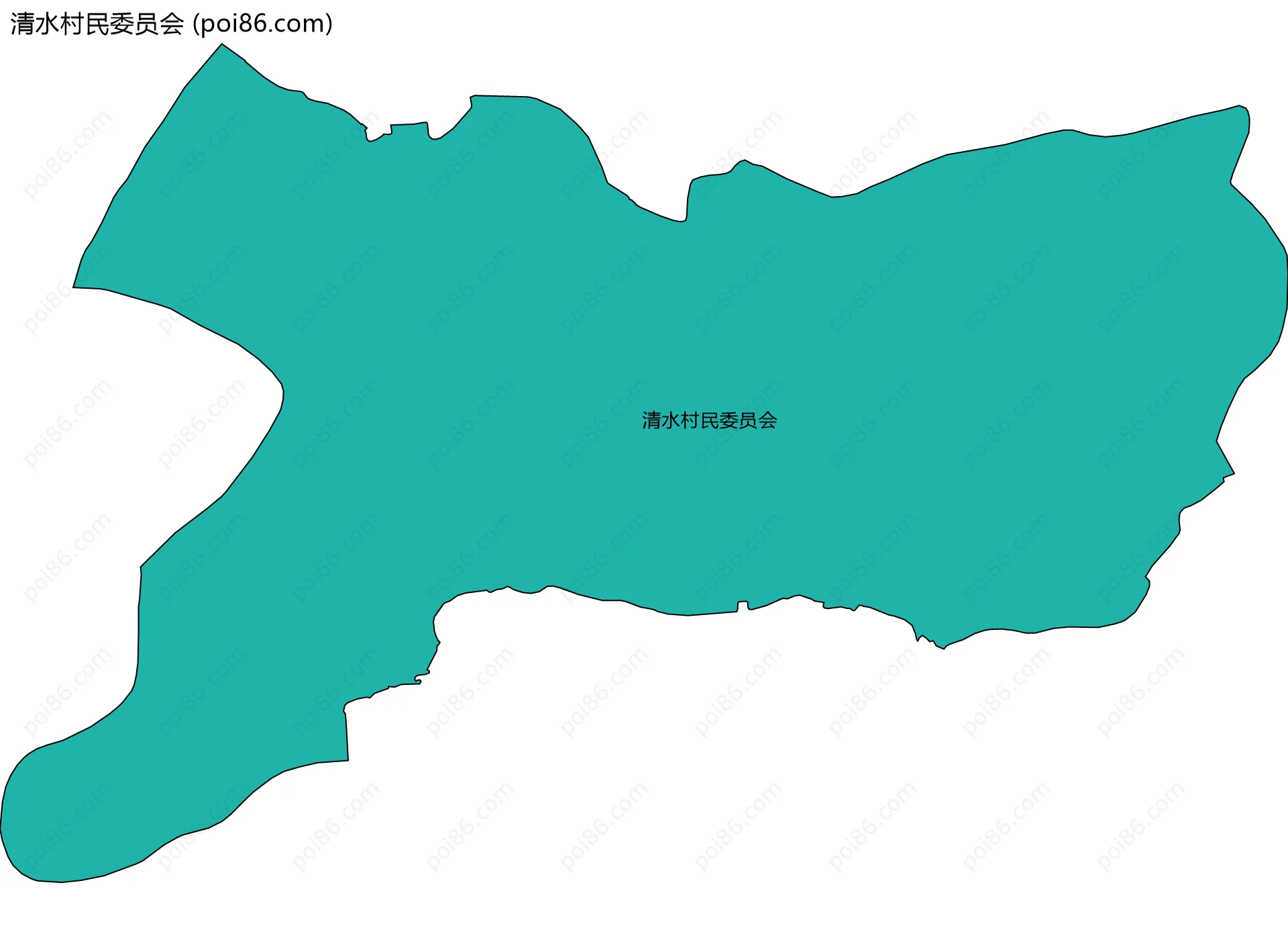 清水村民委员会边界地图
