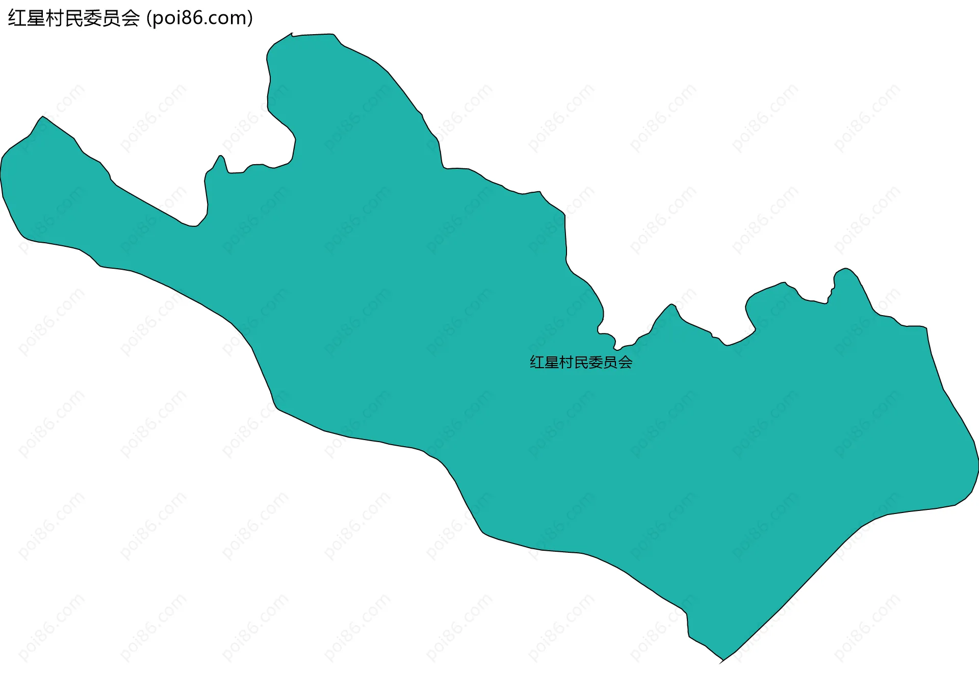红星村民委员会边界地图