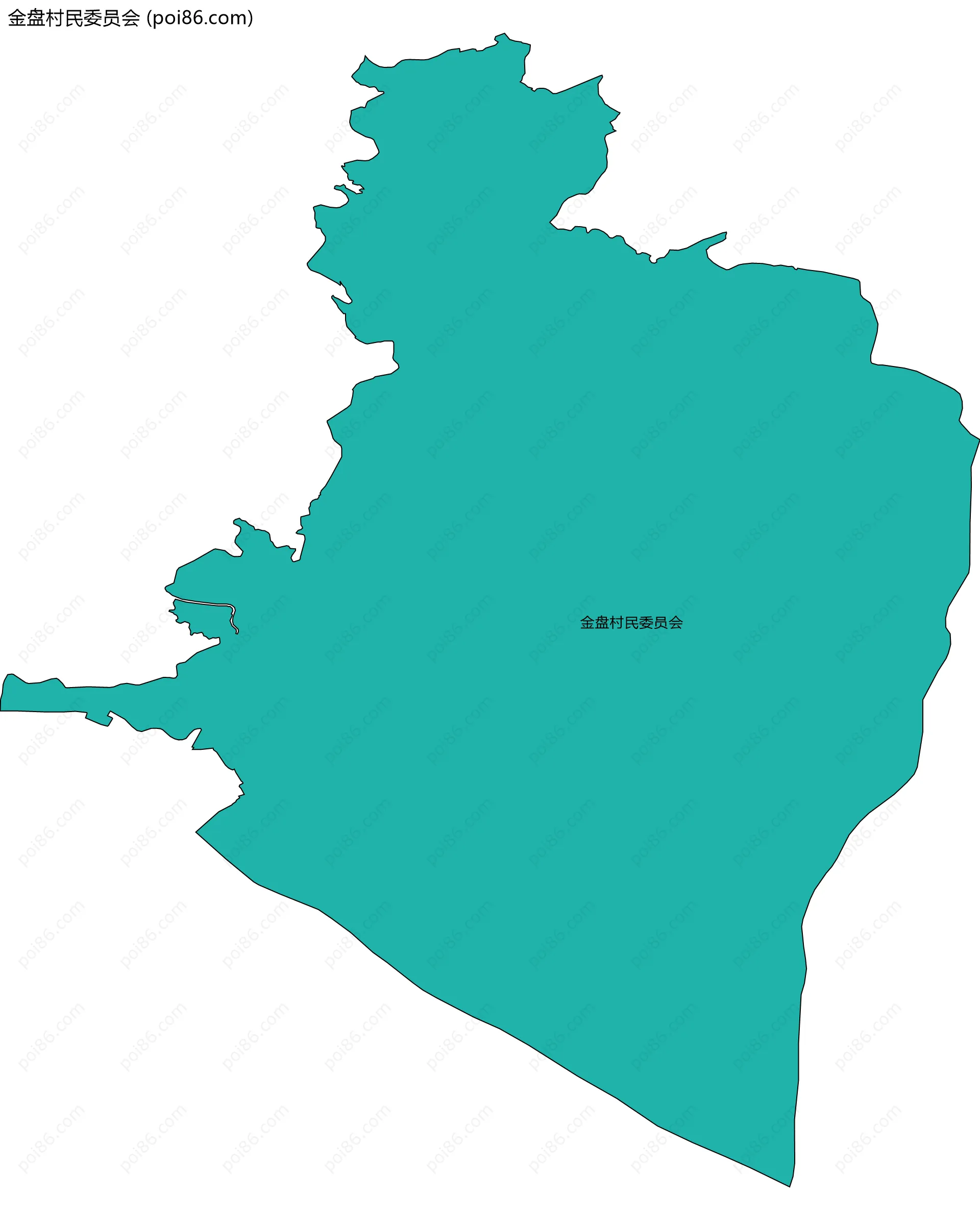 金盘村民委员会边界地图