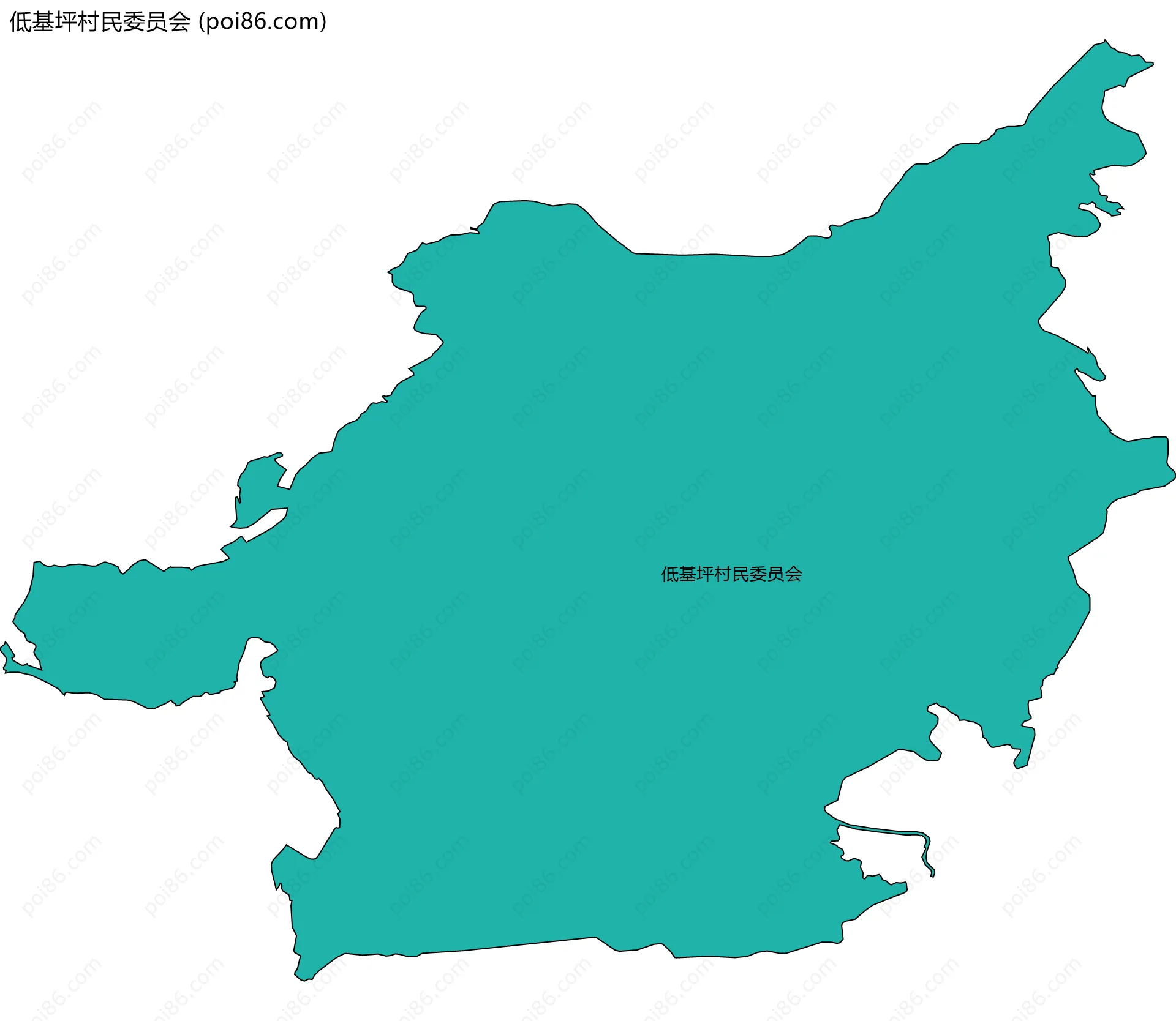 低基坪村民委员会边界地图