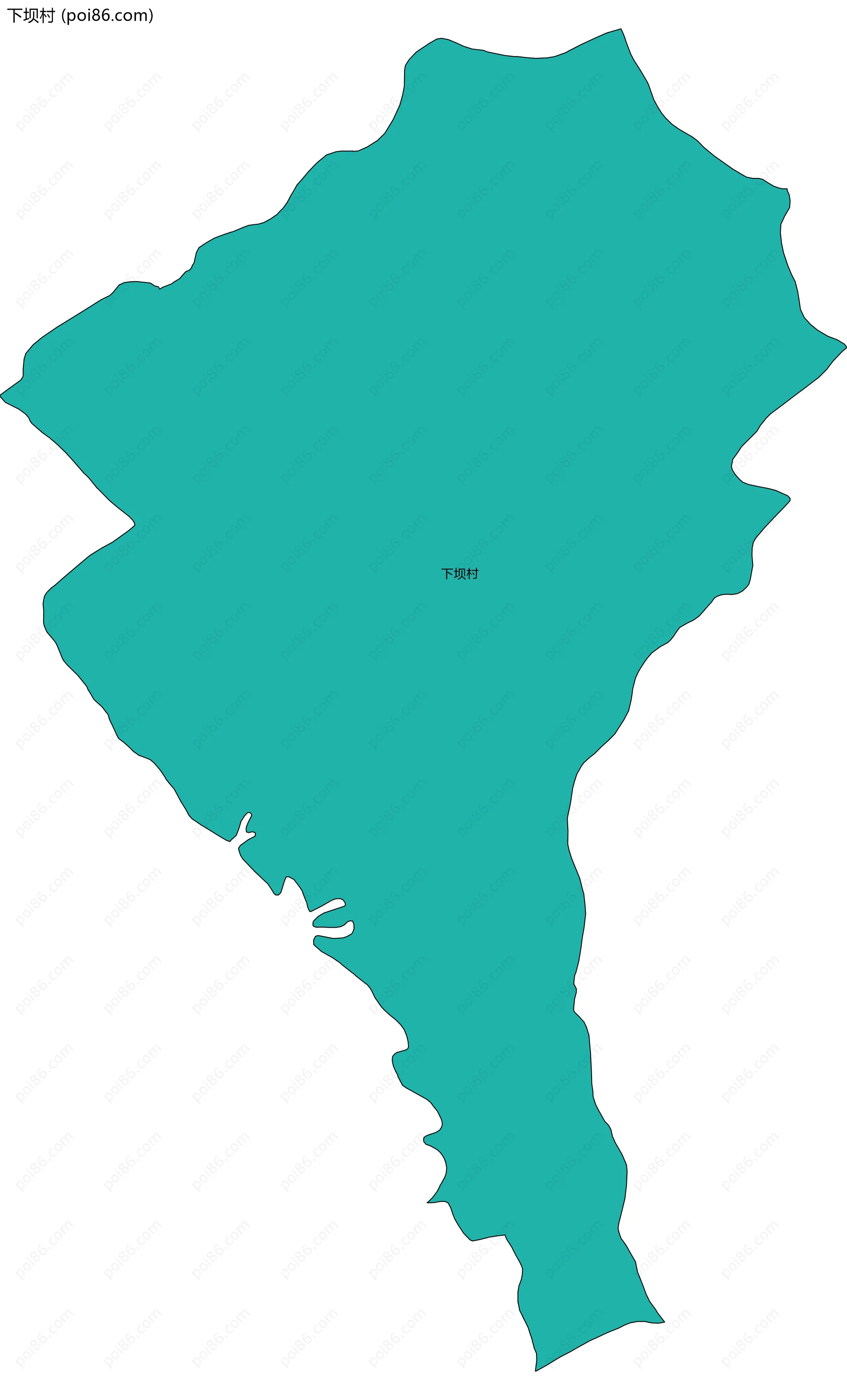 下坝村边界地图