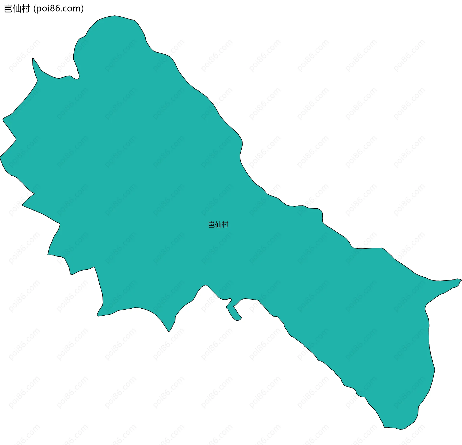 岜仙村边界地图