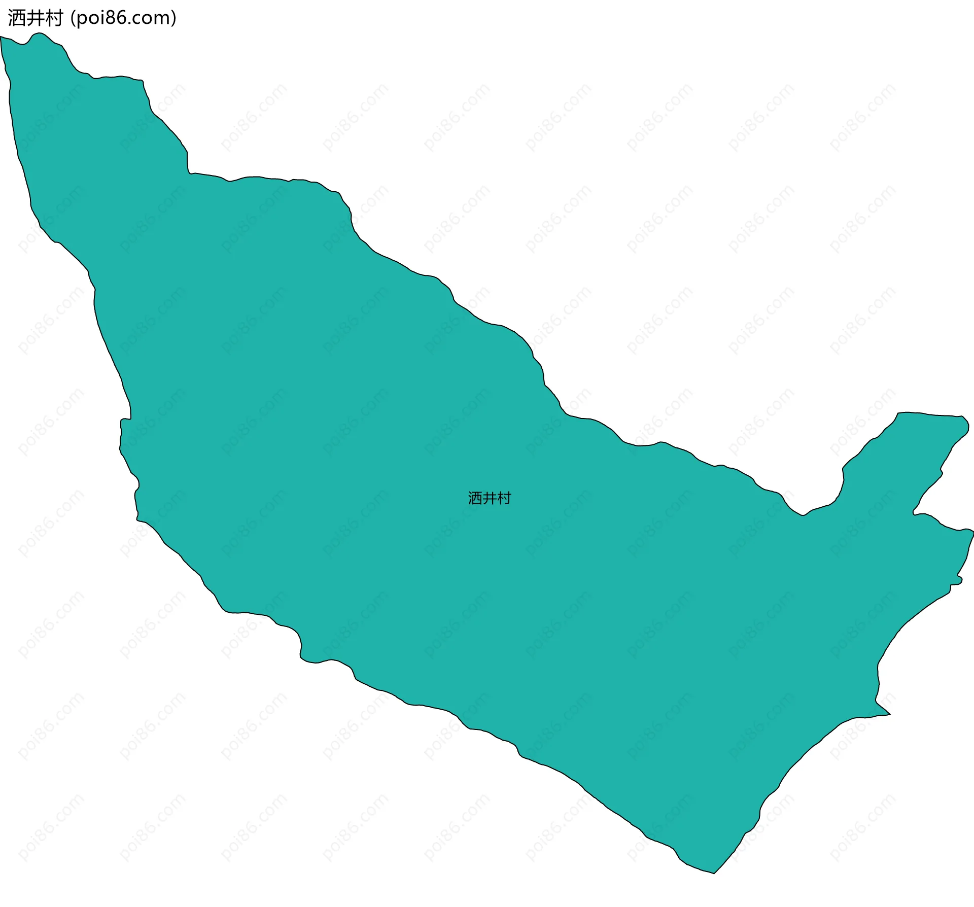 洒井村边界地图