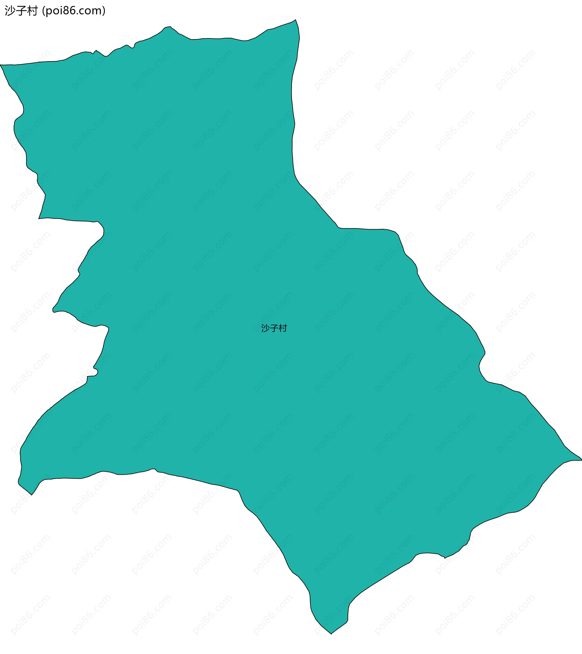 沙子村边界地图