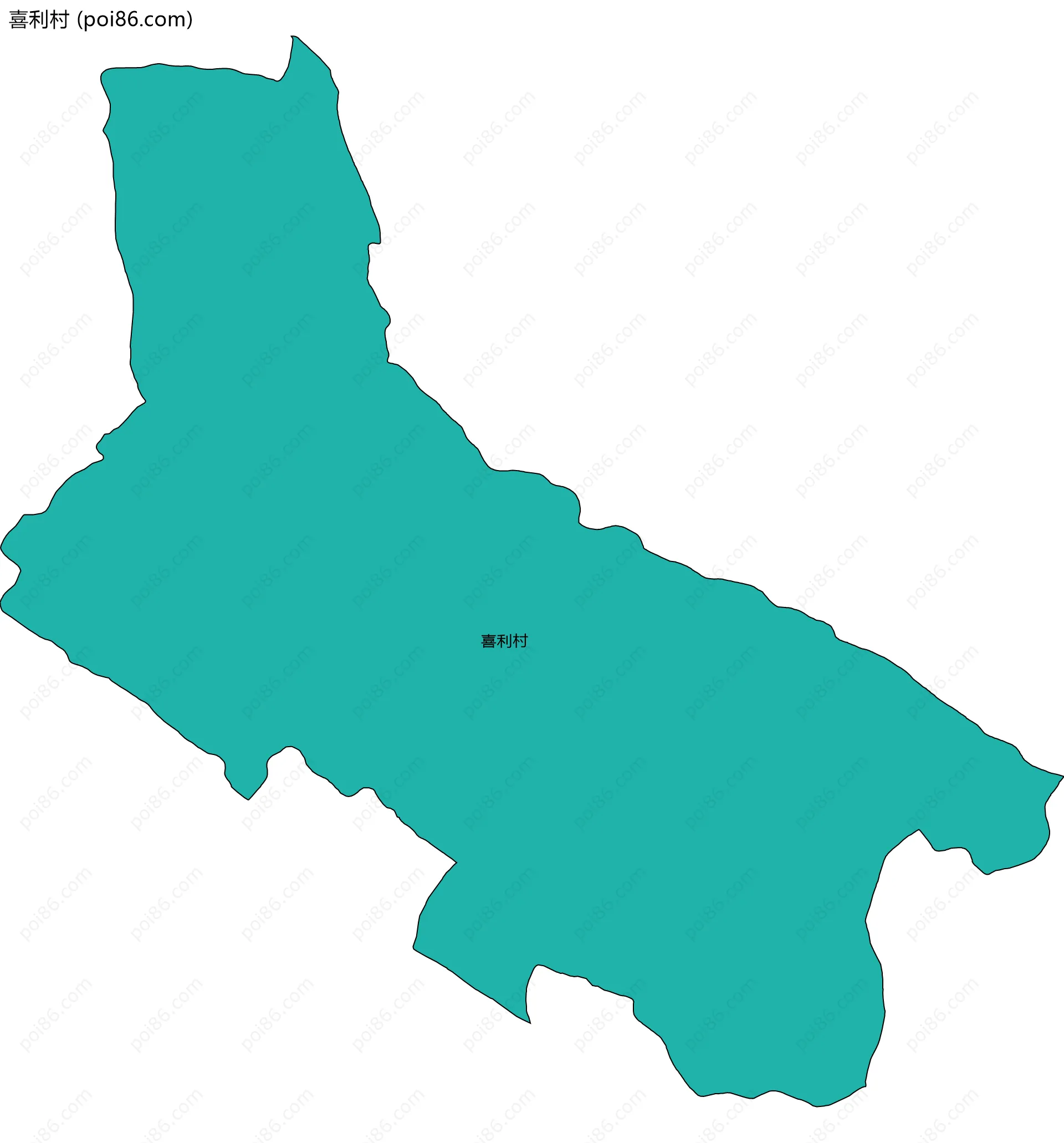 喜利村边界地图