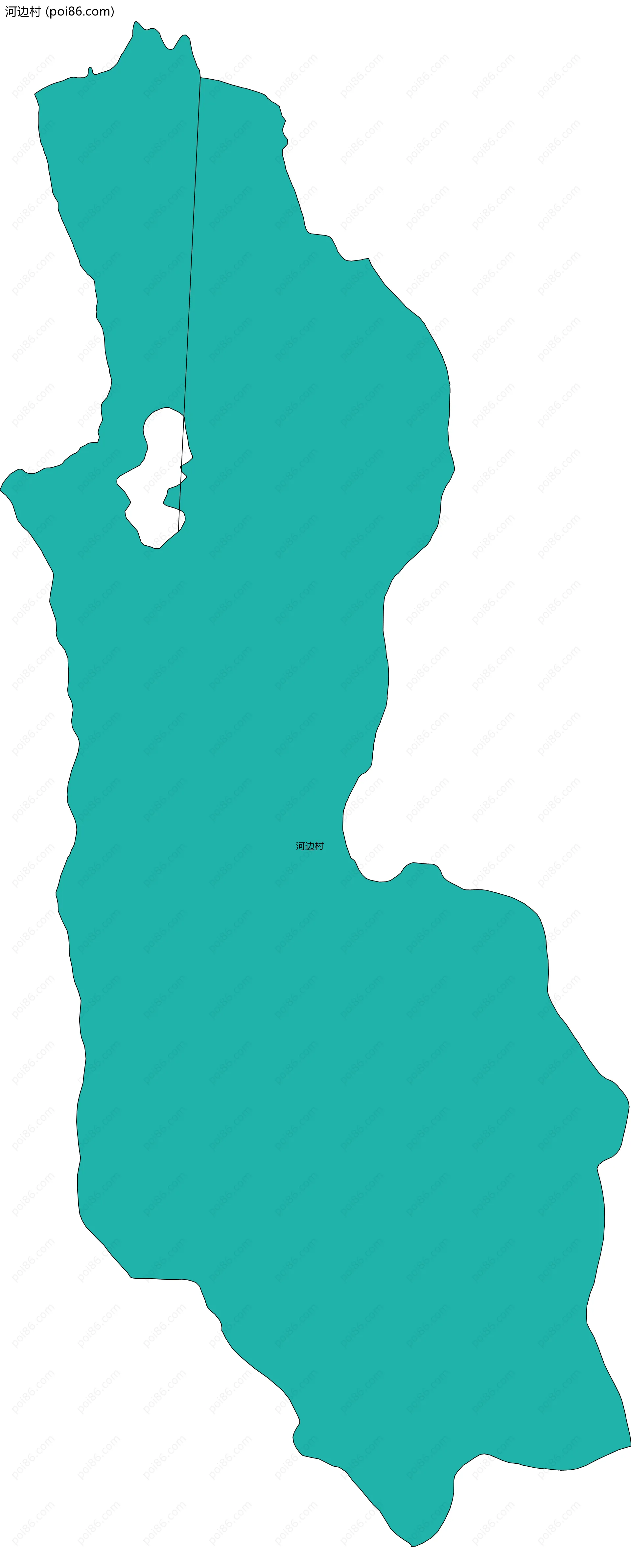 河边村边界地图