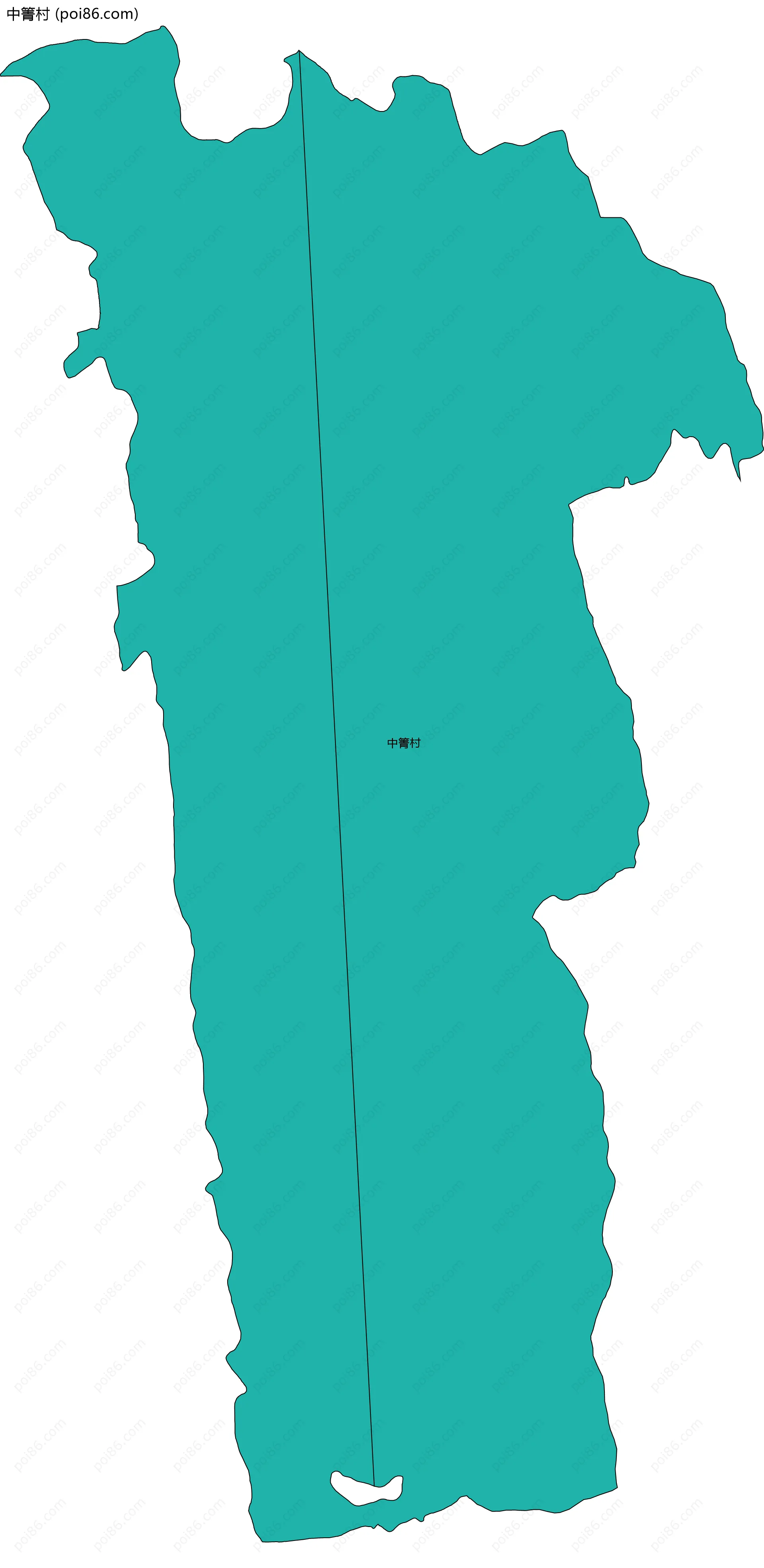 中箐村边界地图