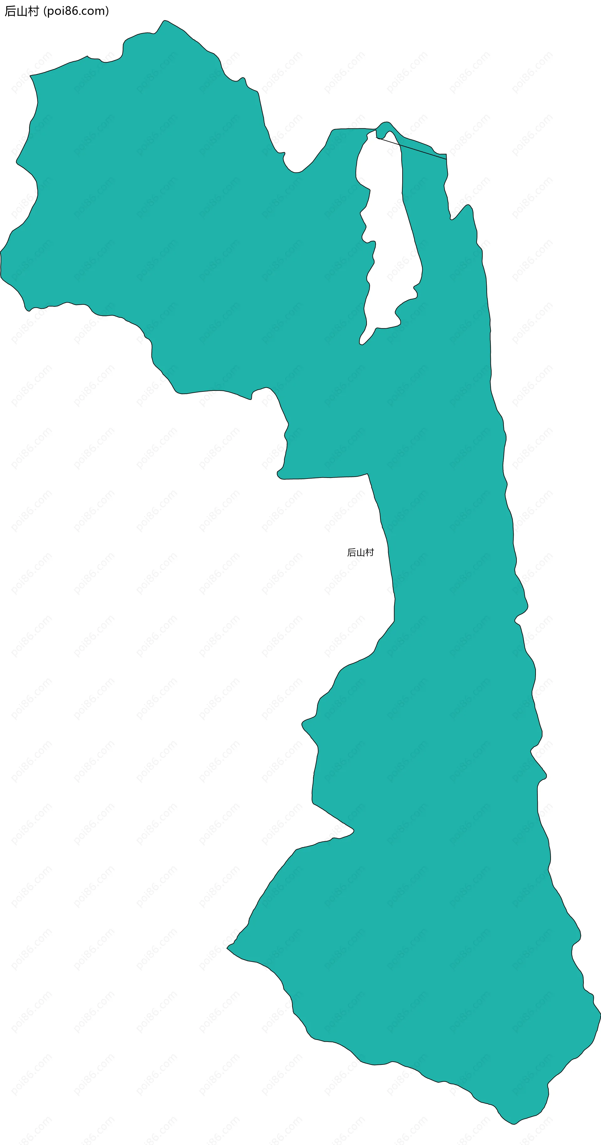 后山村边界地图