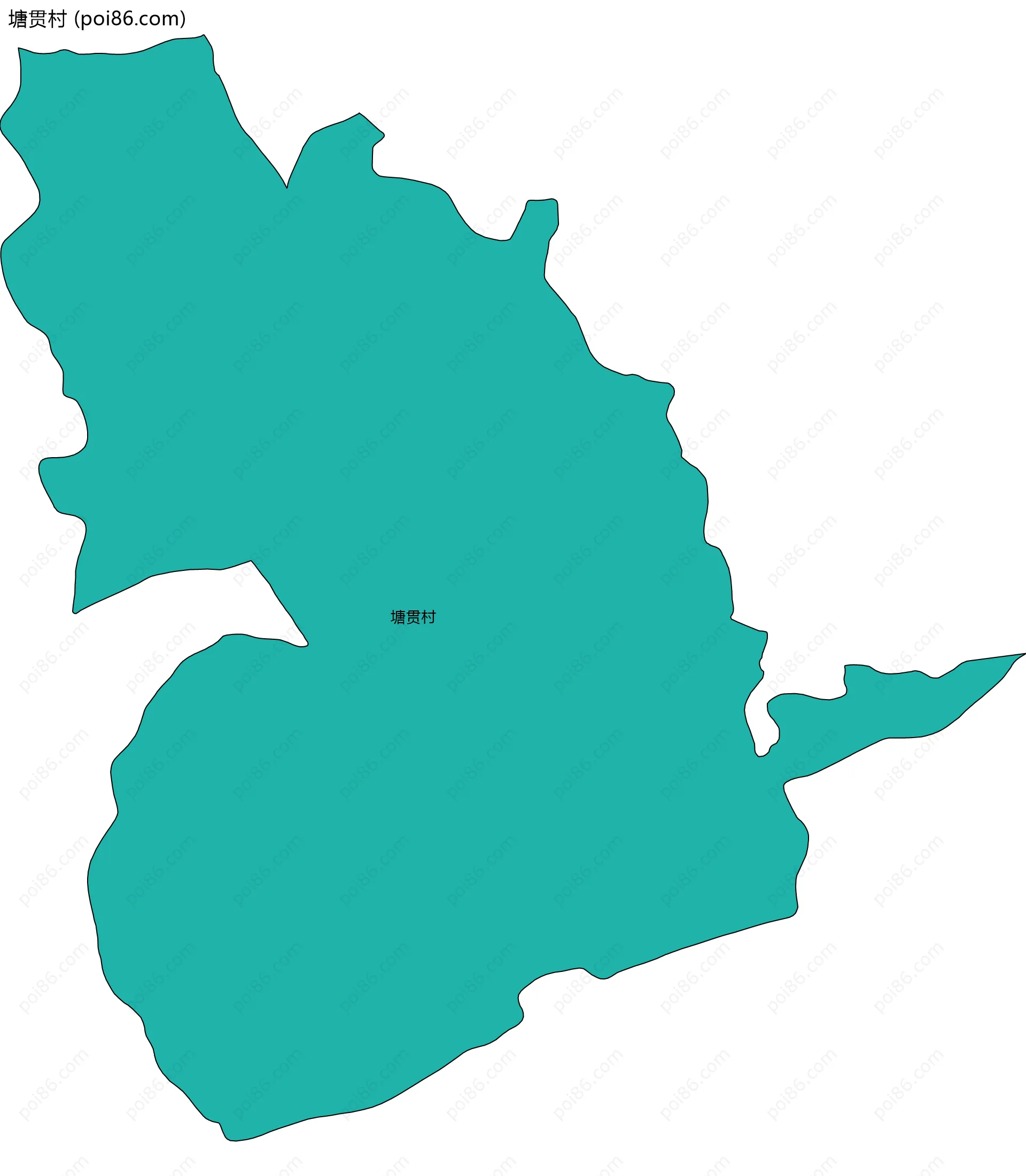 塘贯村边界地图