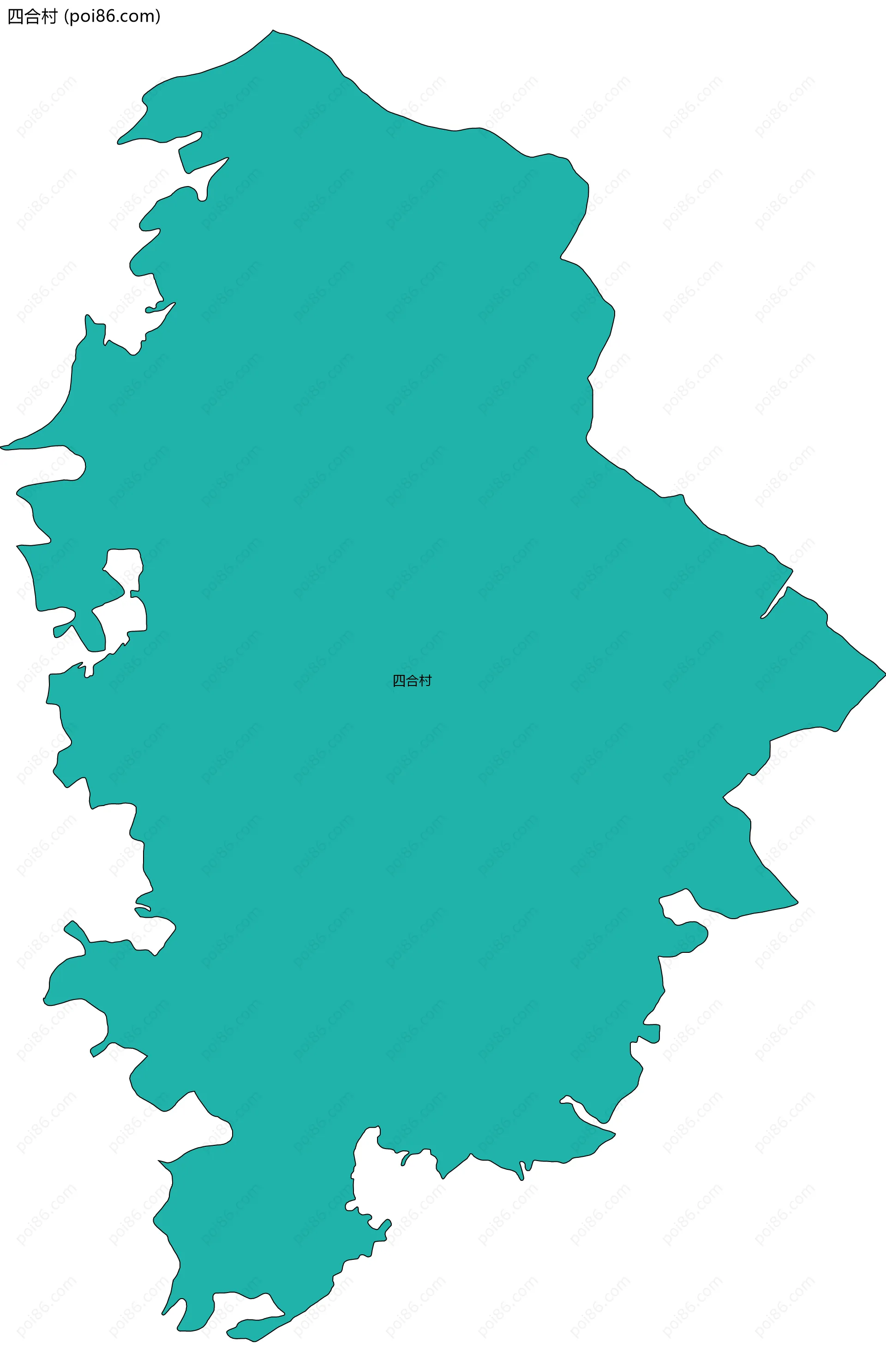 四合村边界地图