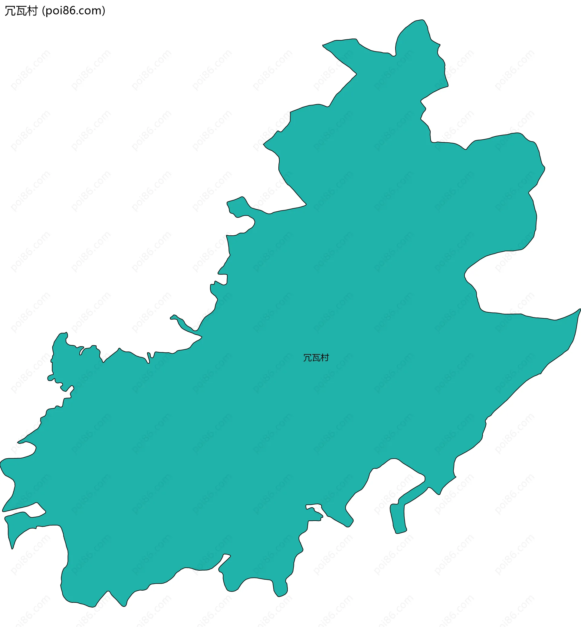 冗瓦村边界地图