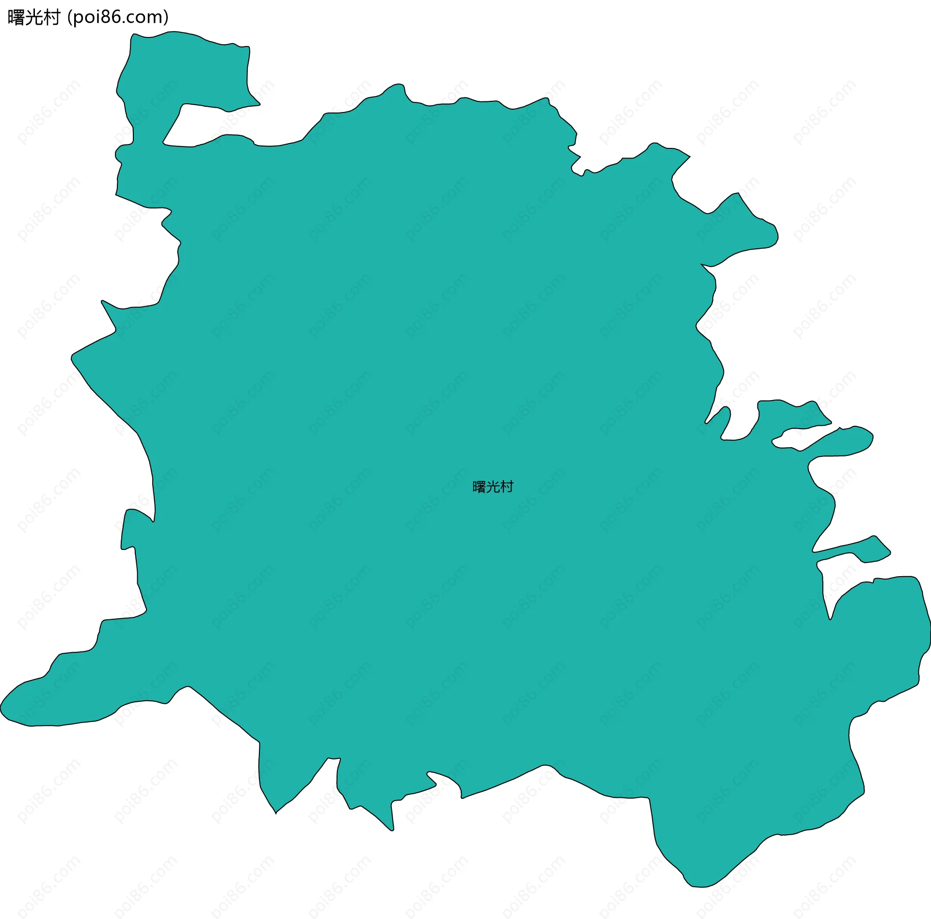 曙光村边界地图