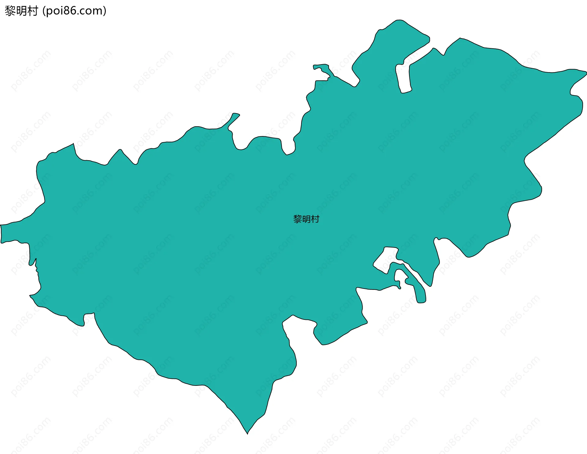 黎明村边界地图