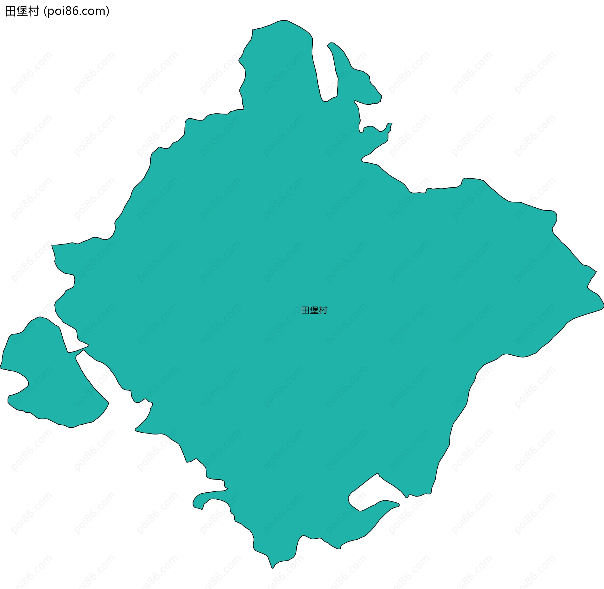 田堡村边界地图