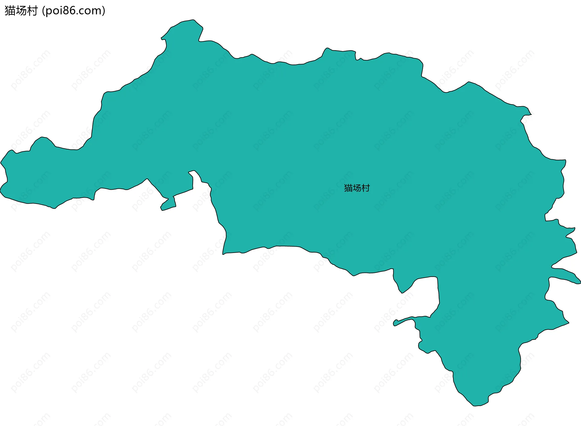 猫场村边界地图