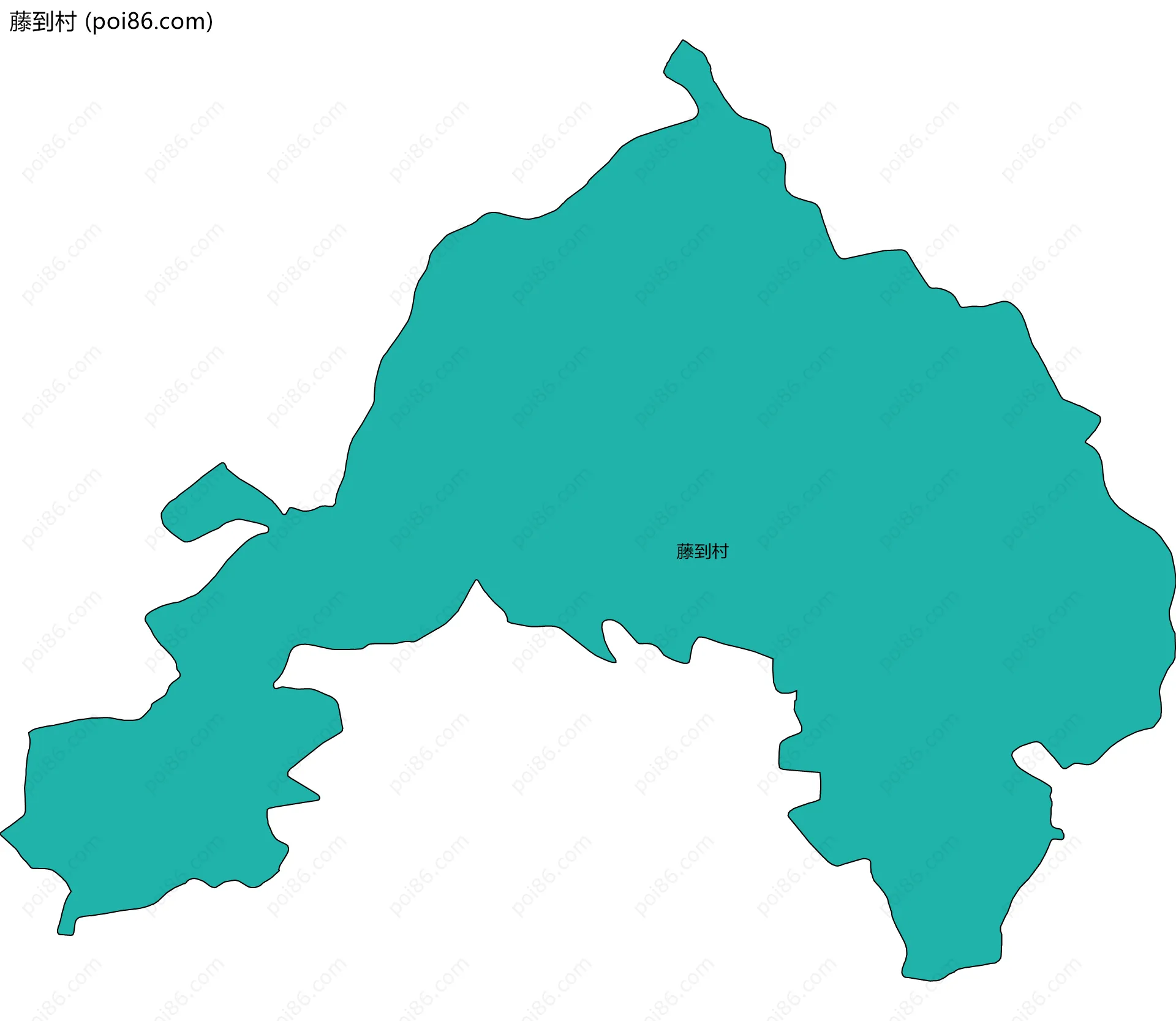 藤到村边界地图