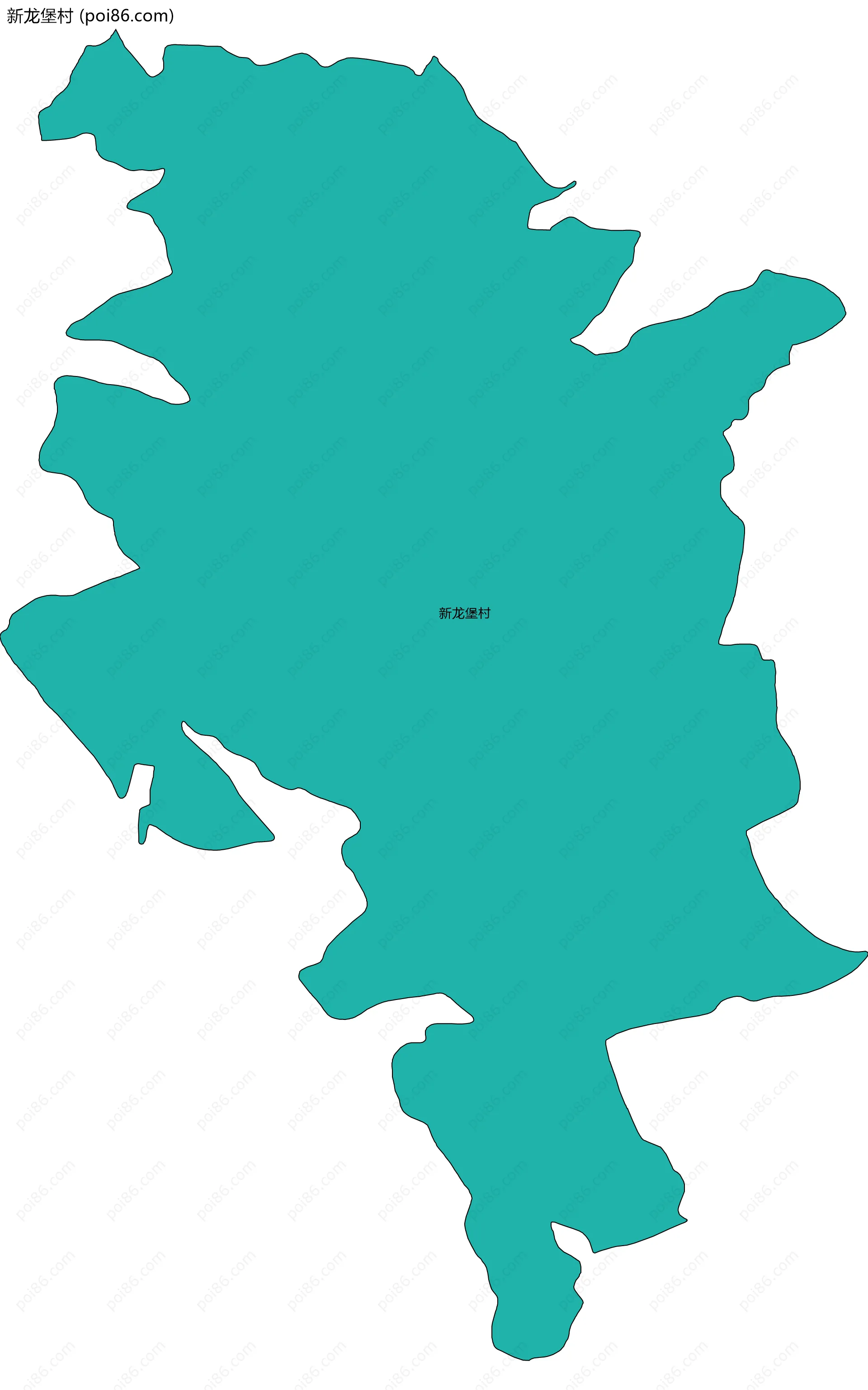 新龙堡村边界地图