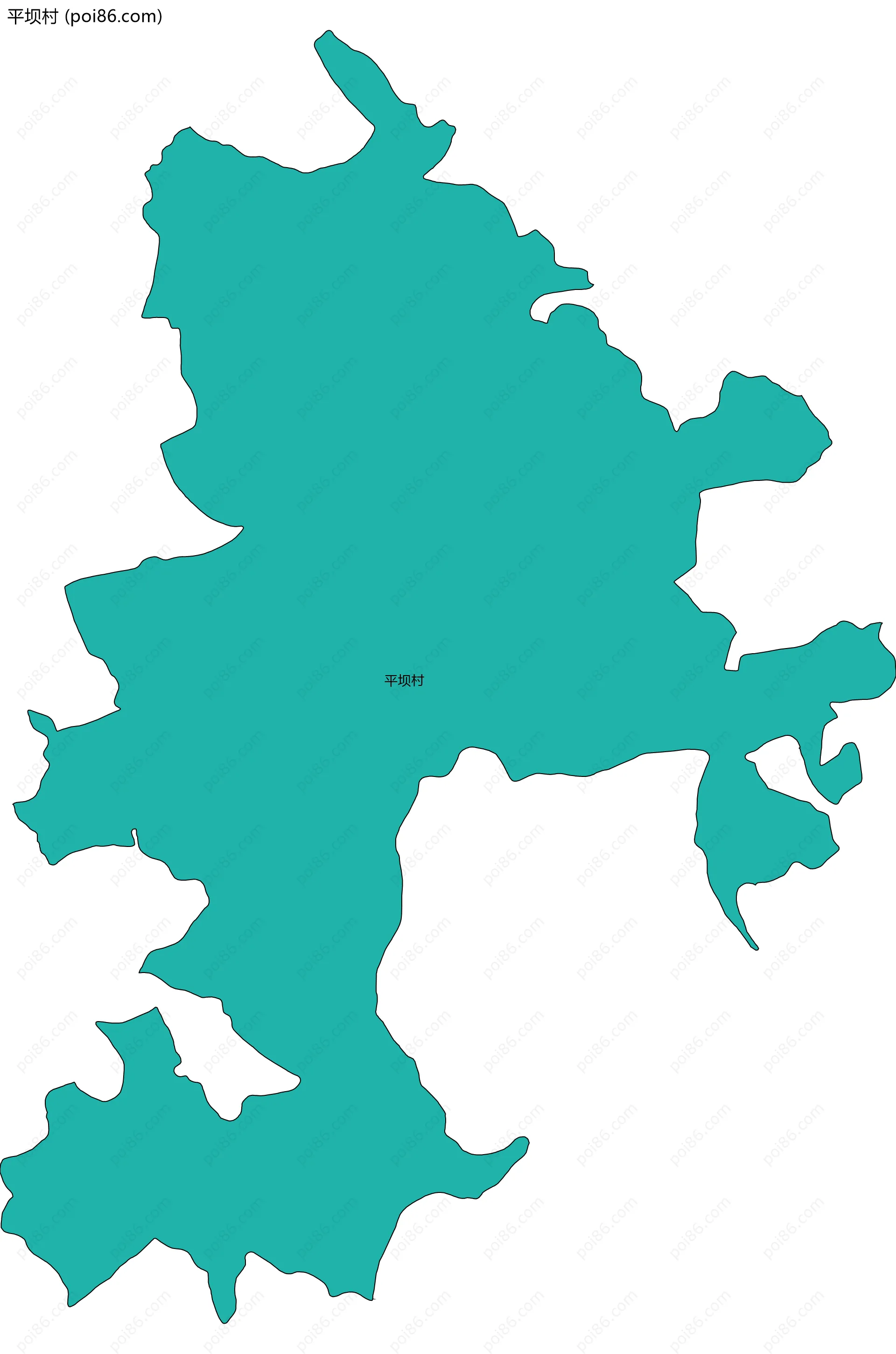 平坝村边界地图