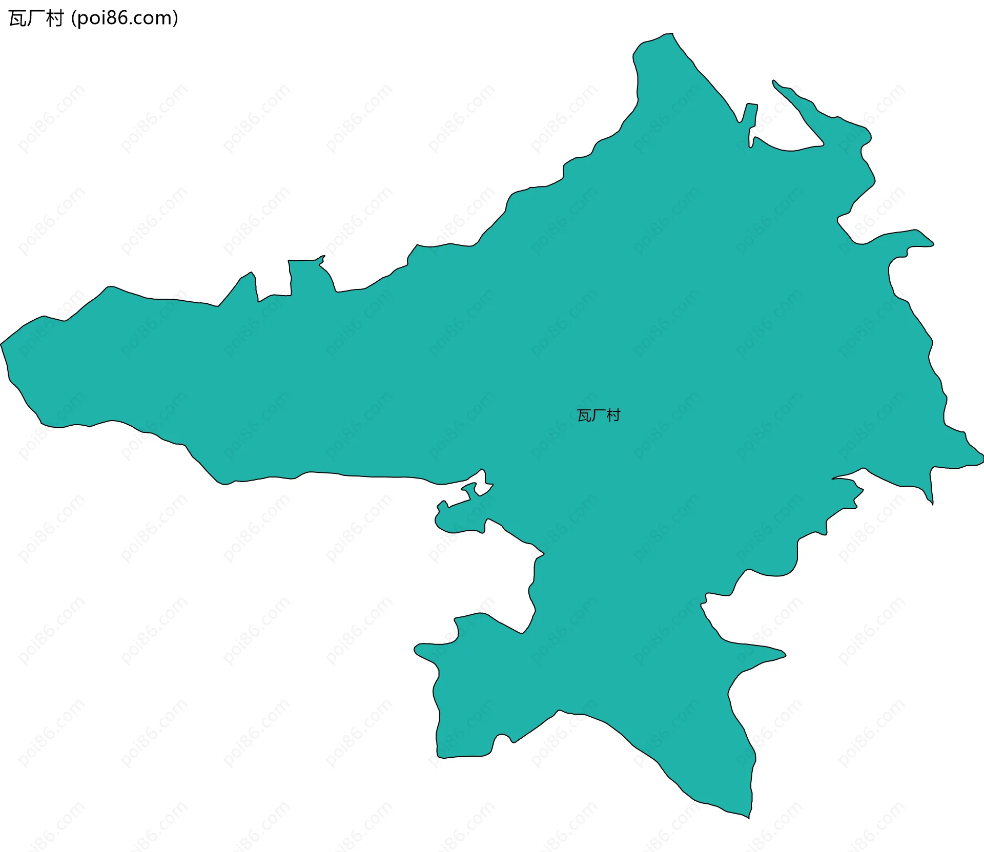 瓦厂村边界地图