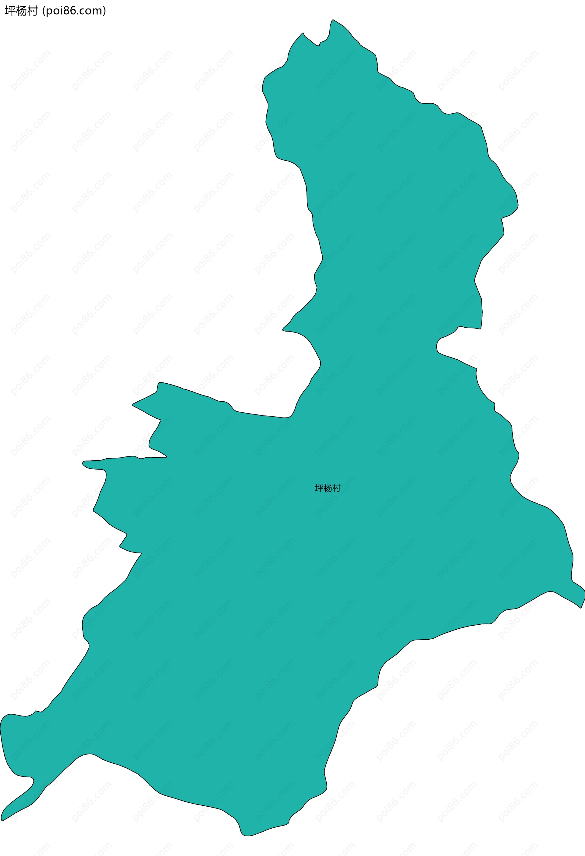 坪杨村边界地图