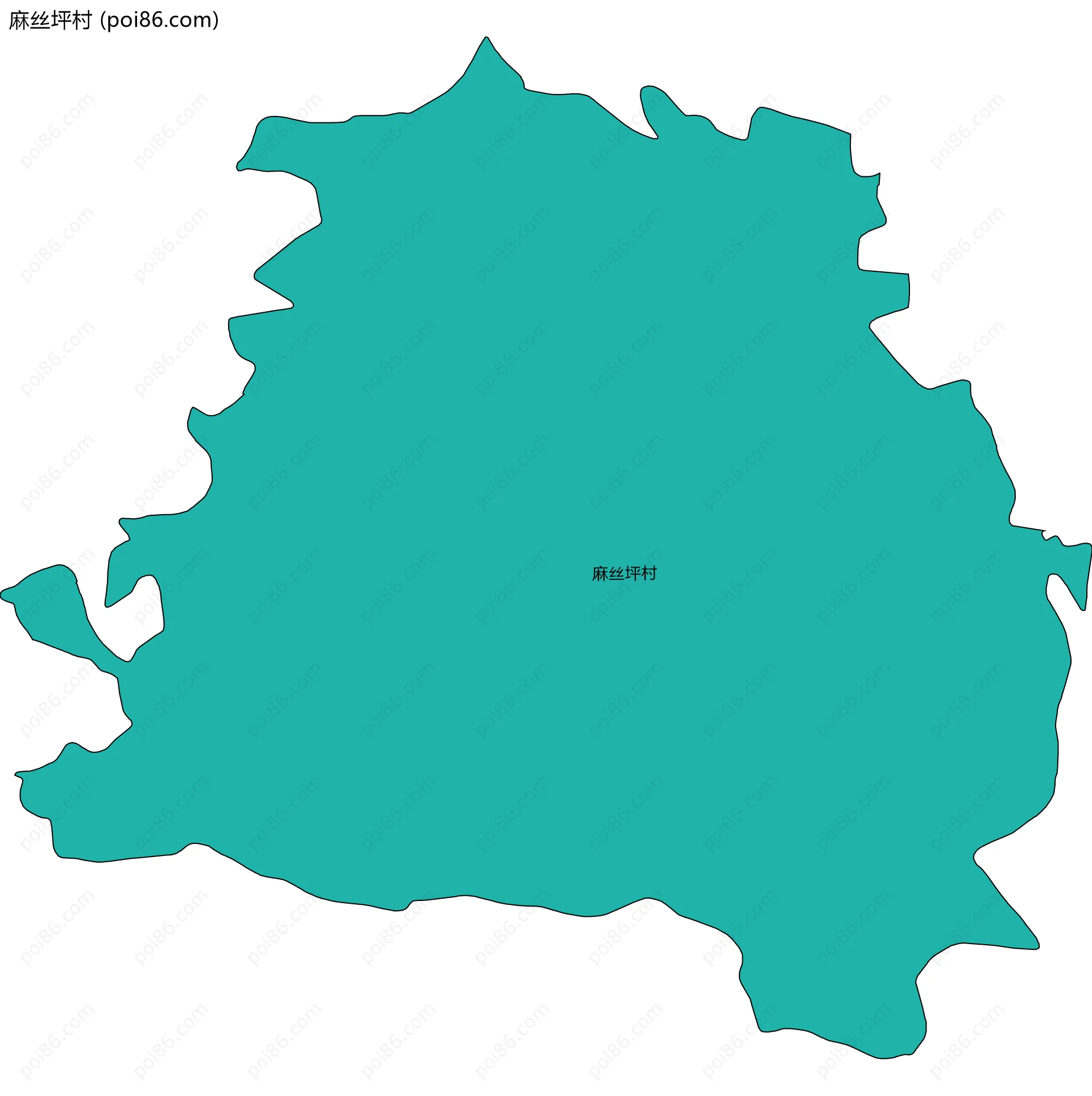 麻丝坪村边界地图