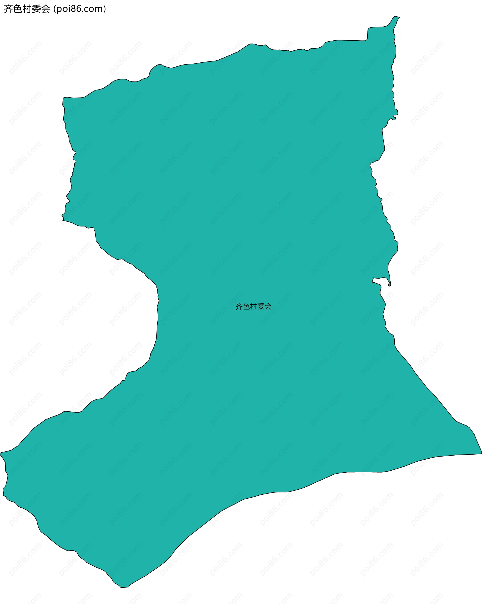 齐色村委会边界地图