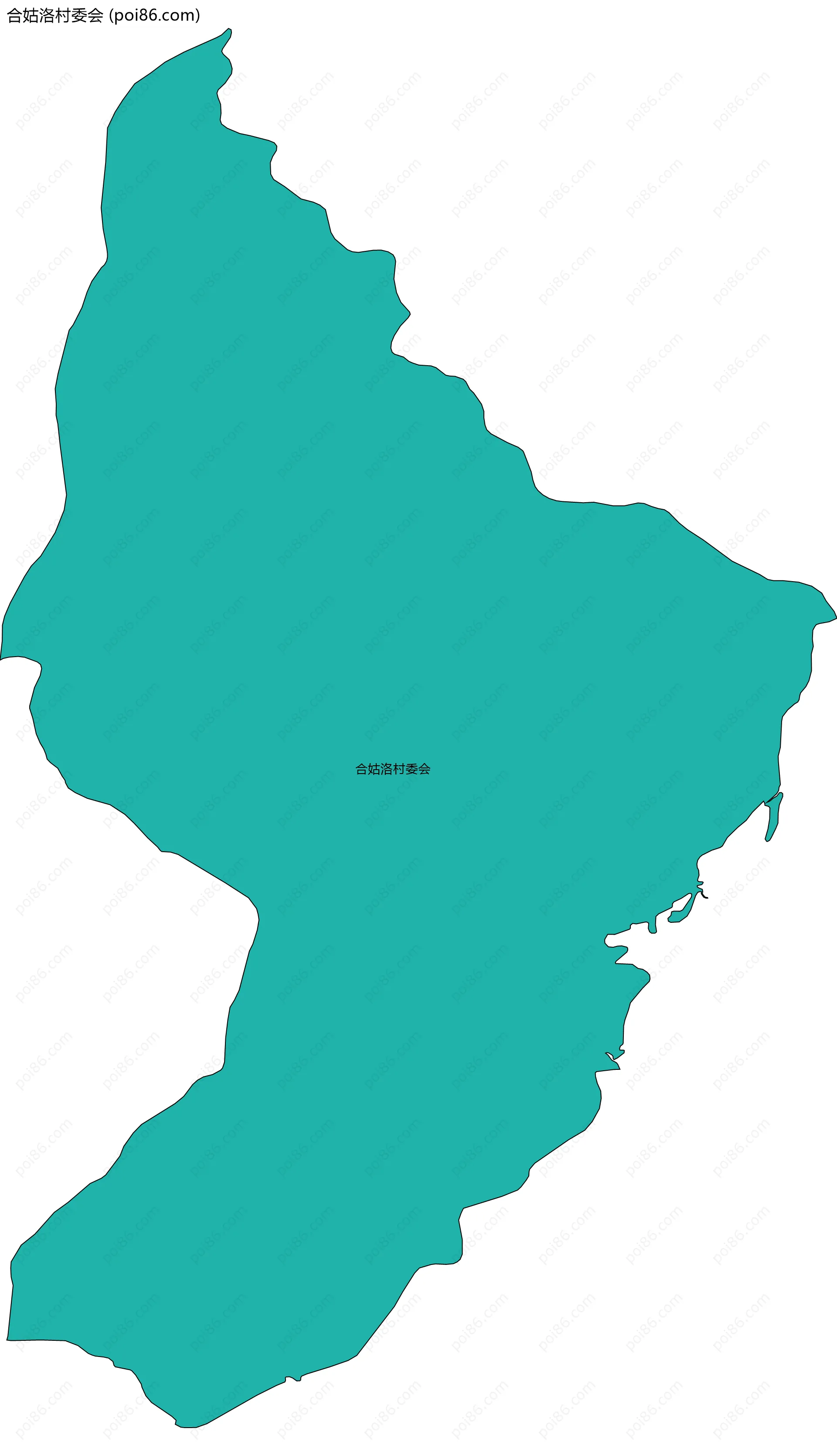 合姑洛村委会边界地图
