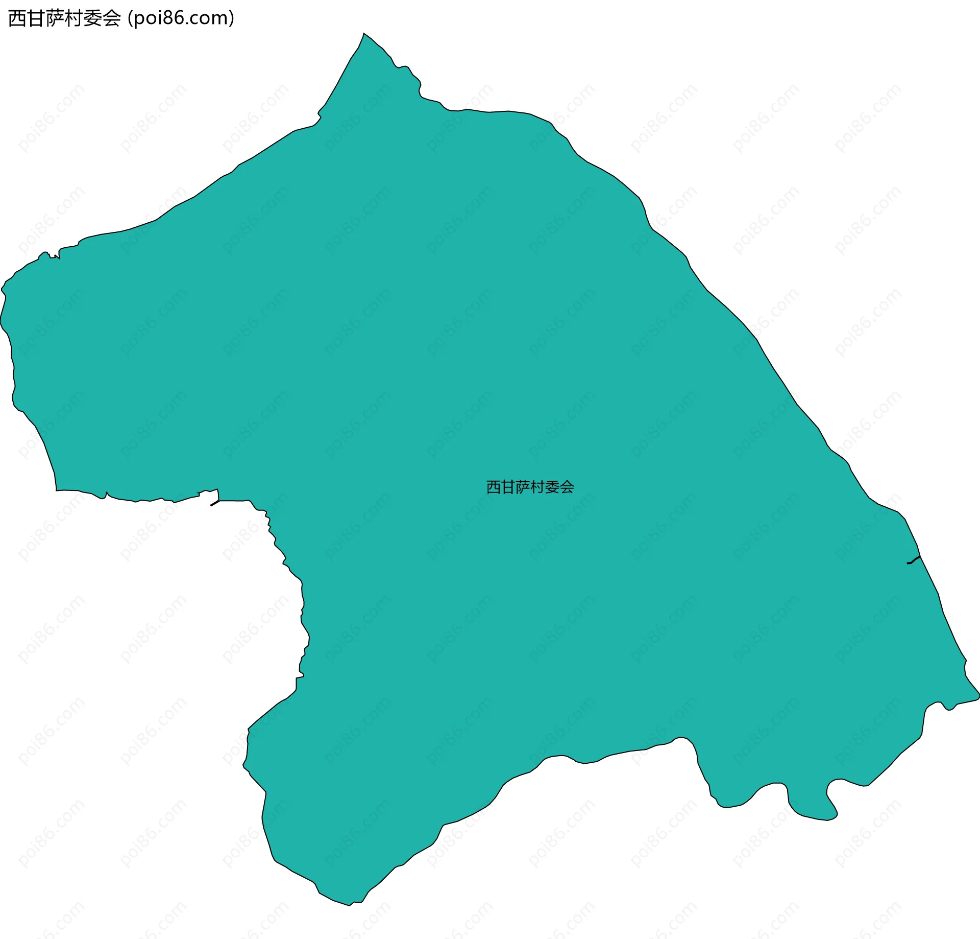西甘萨村委会边界地图
