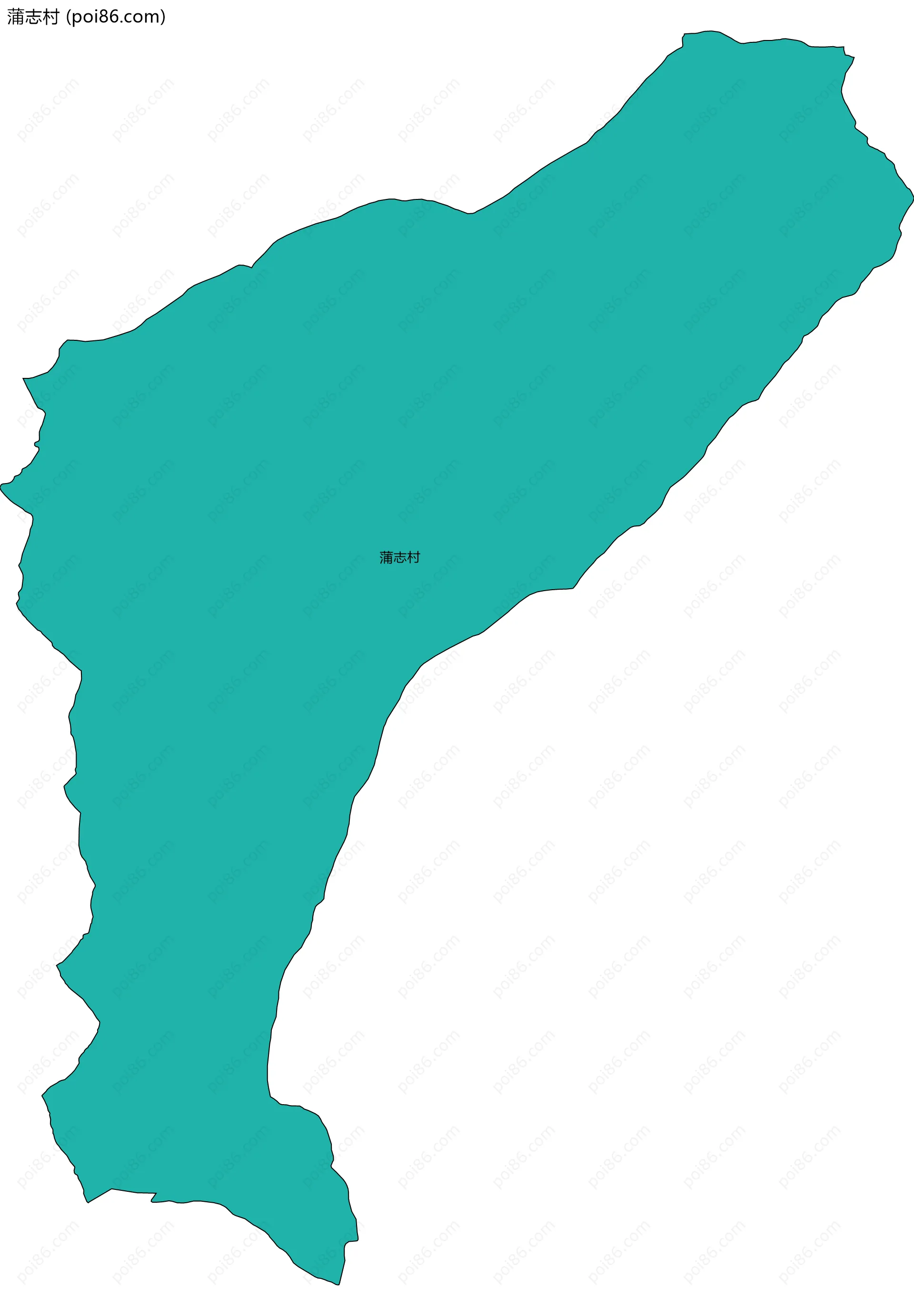 蒲志村边界地图
