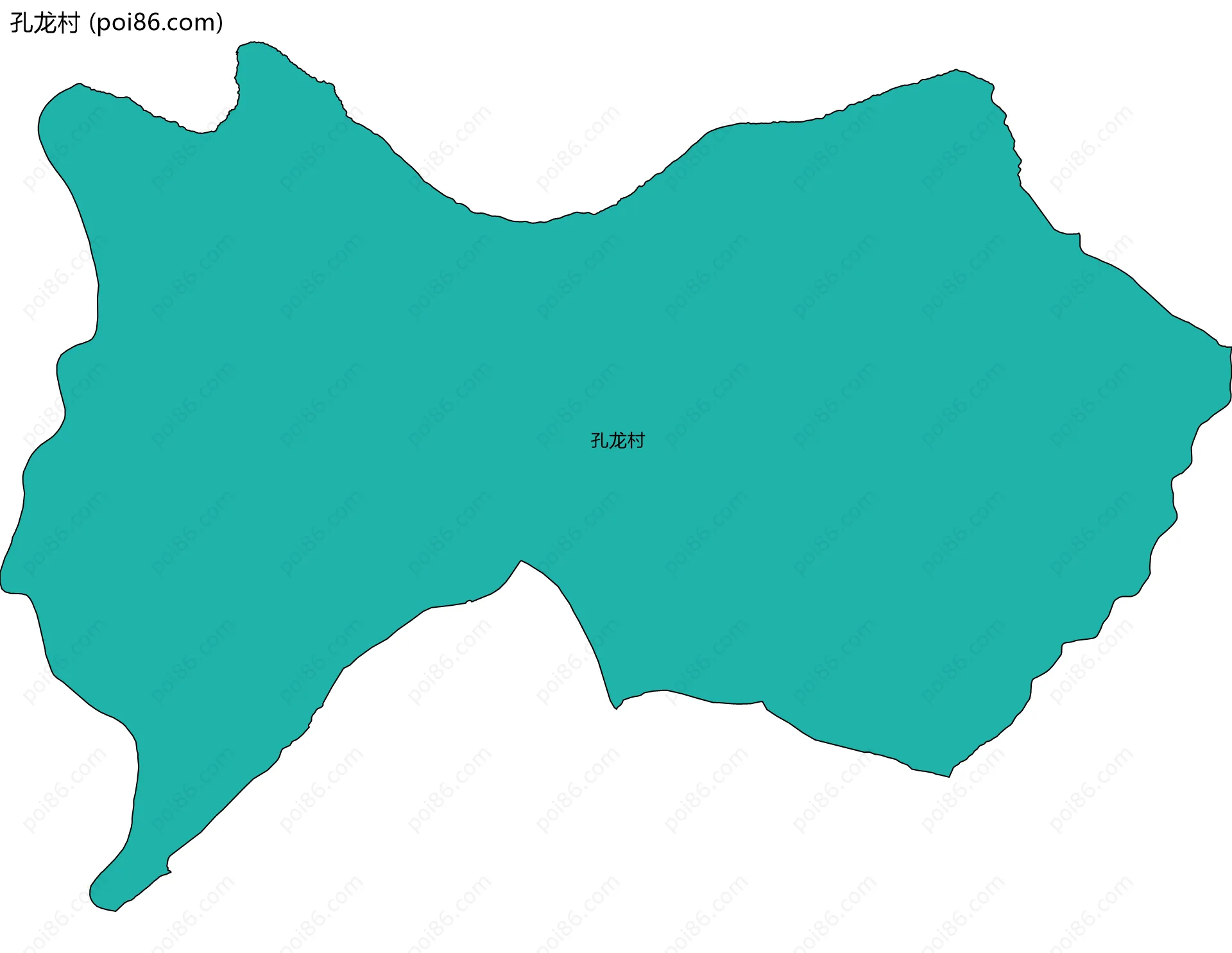 孔龙村边界地图