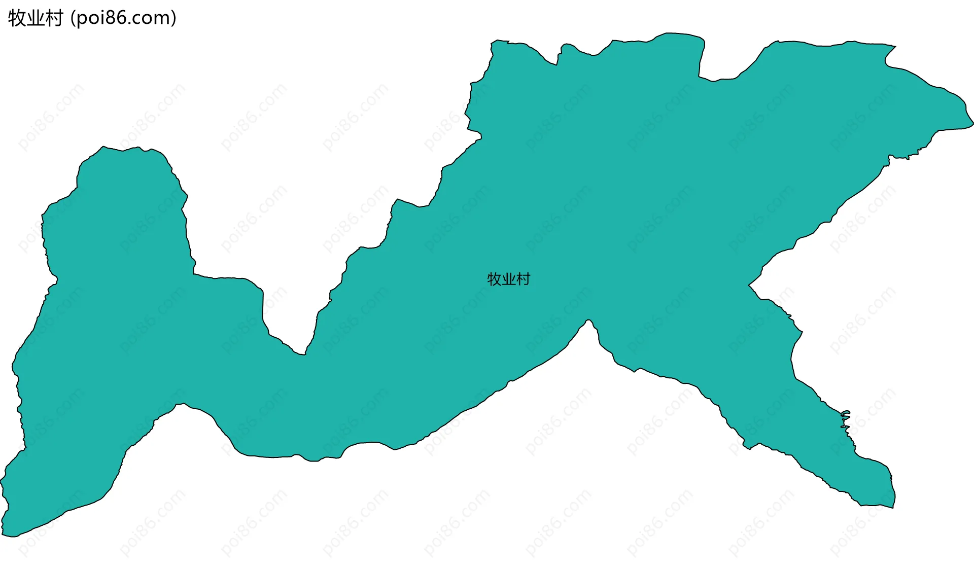 牧业村边界地图