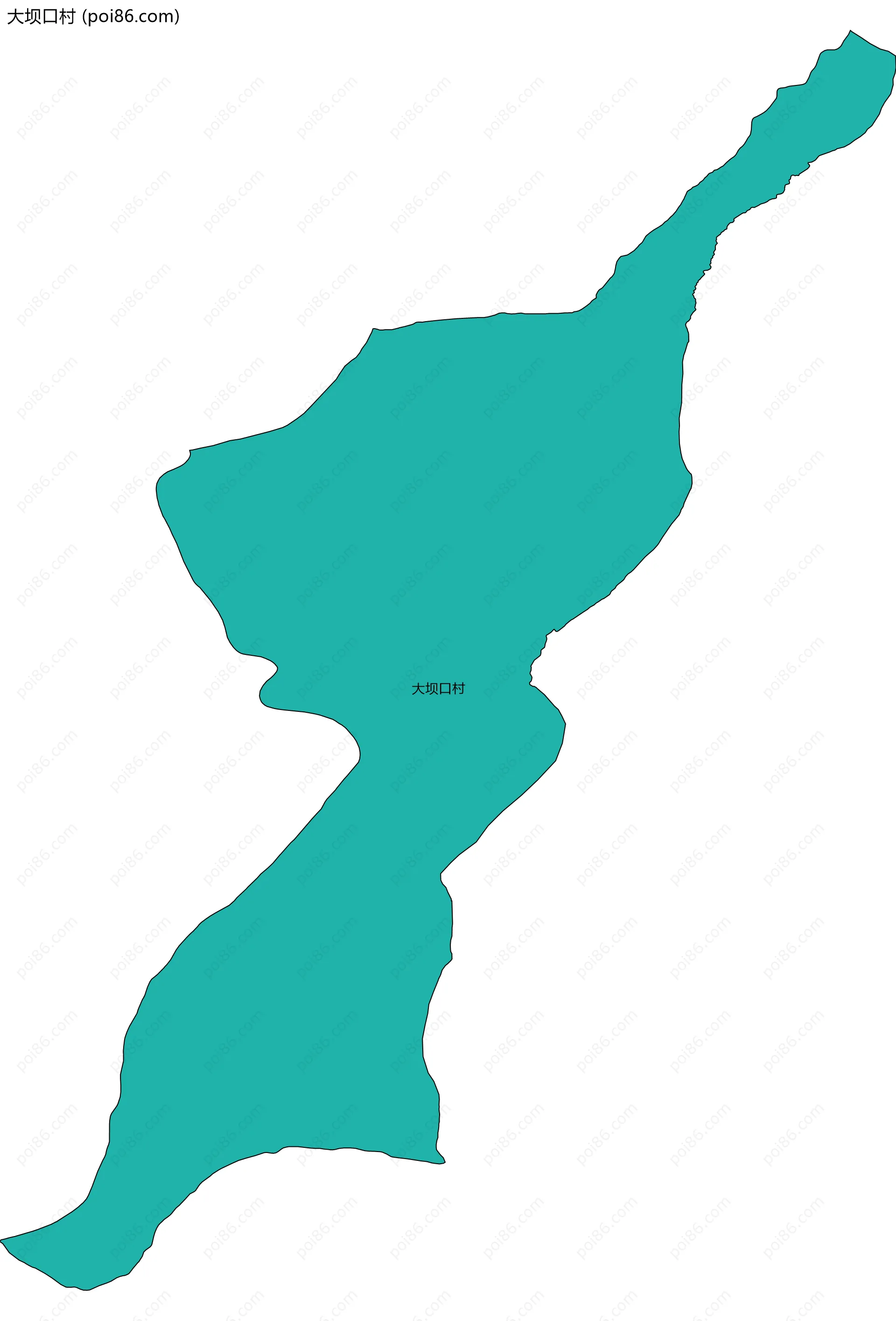 大坝口村边界地图