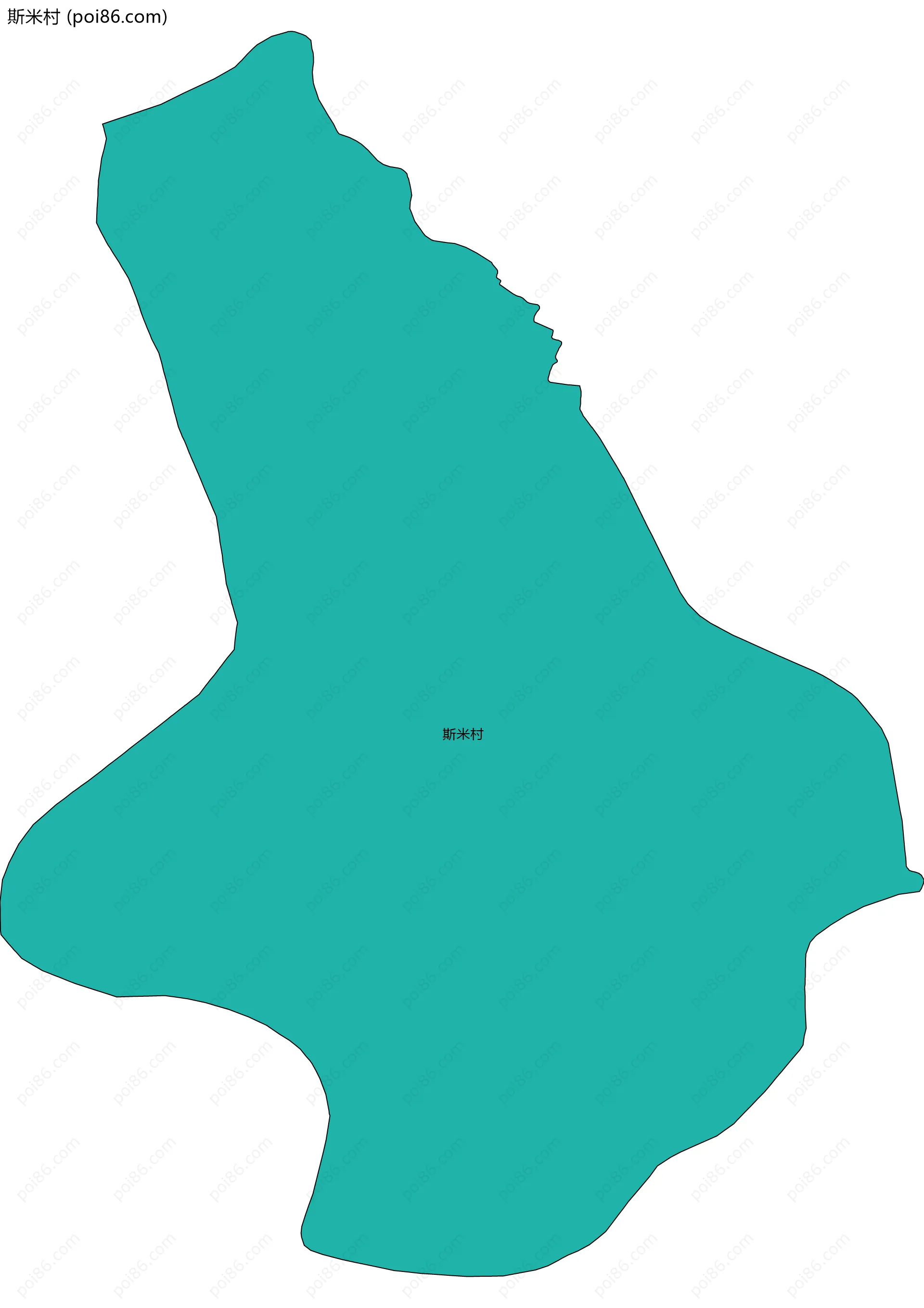 斯米村边界地图