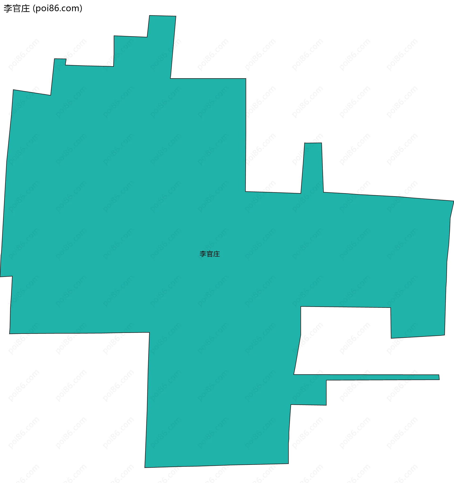 李官庄边界地图