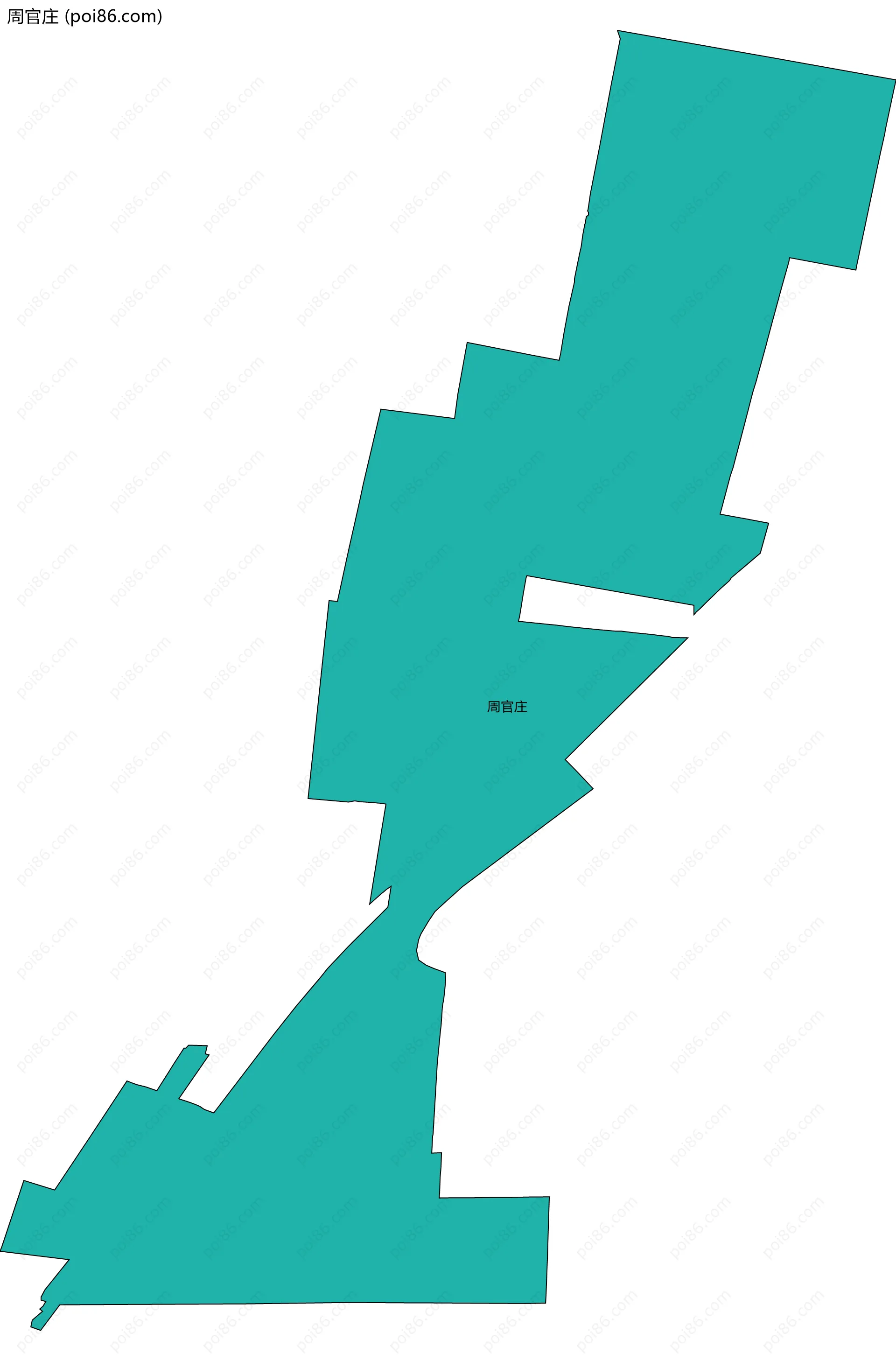 周官庄边界地图