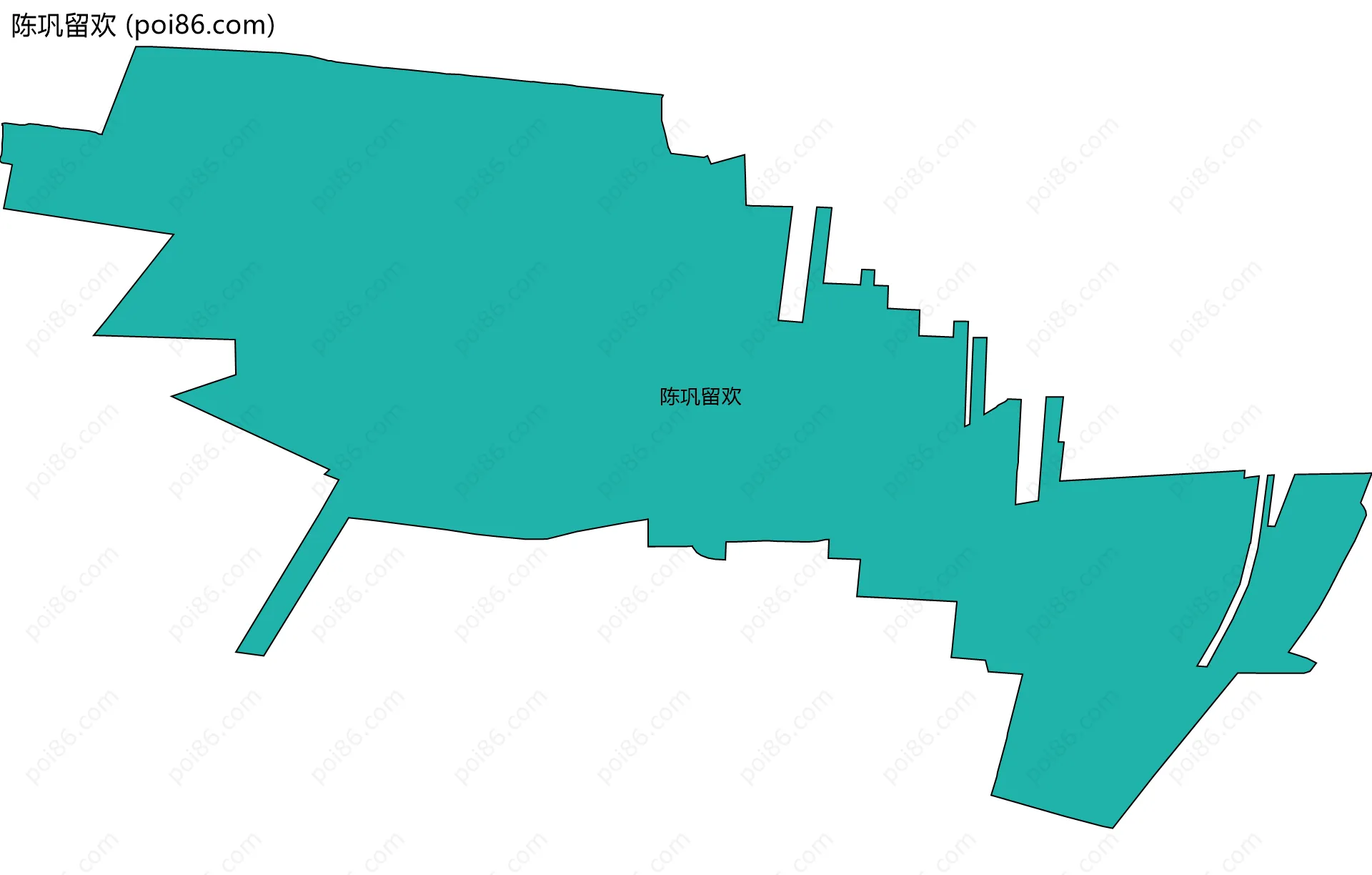 陈巩留欢边界地图