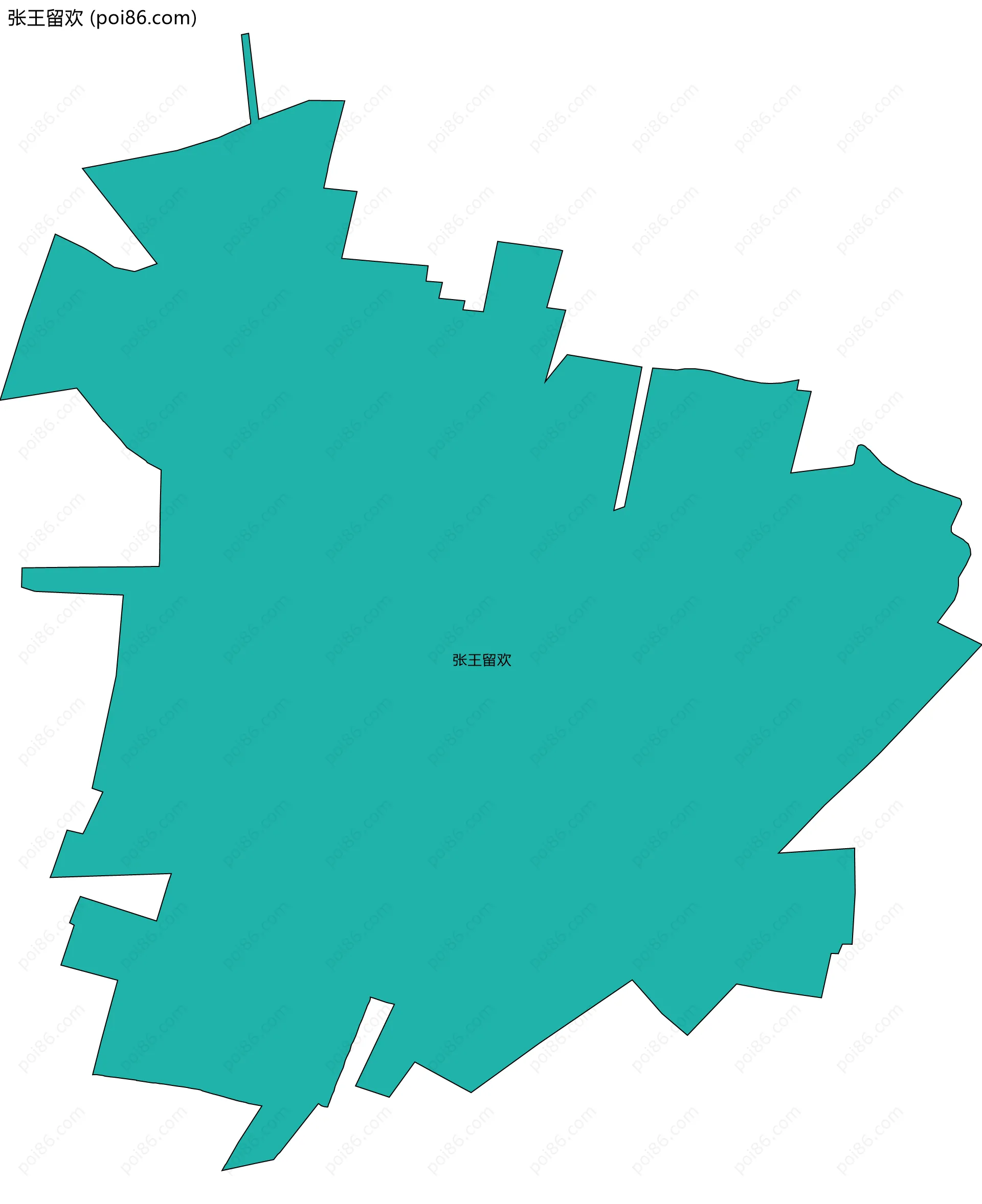 张王留欢边界地图