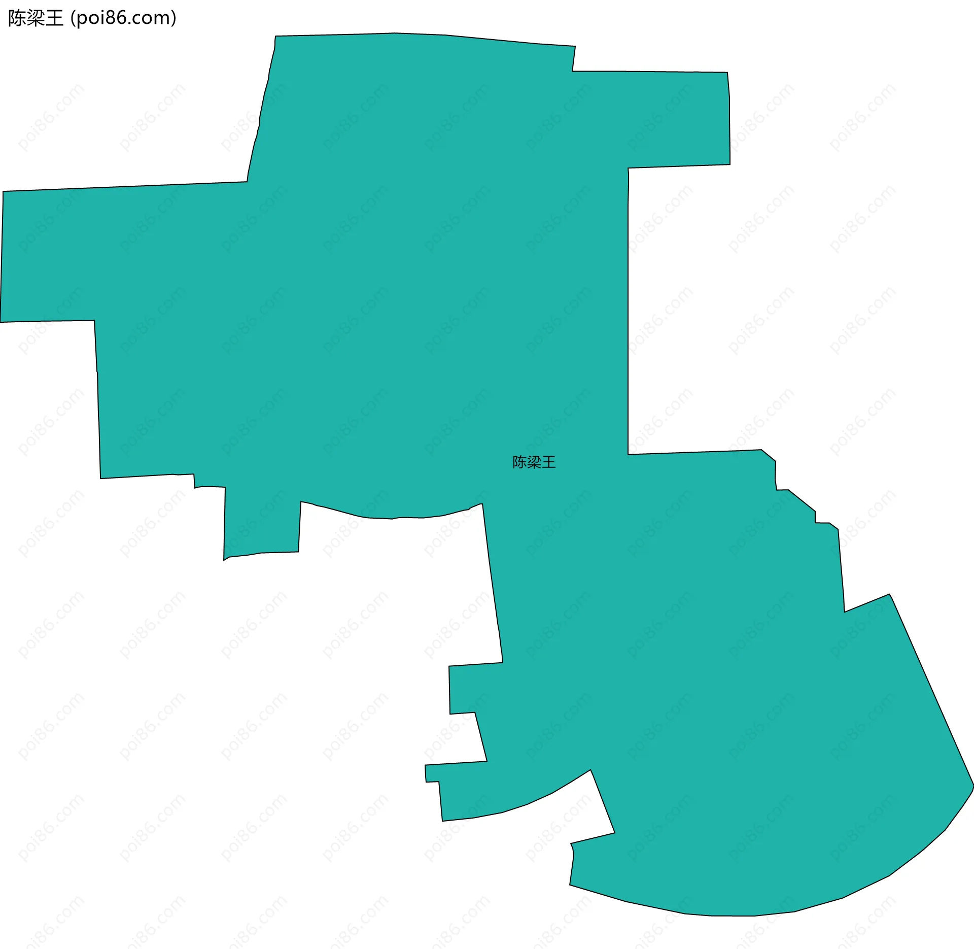 陈梁王边界地图