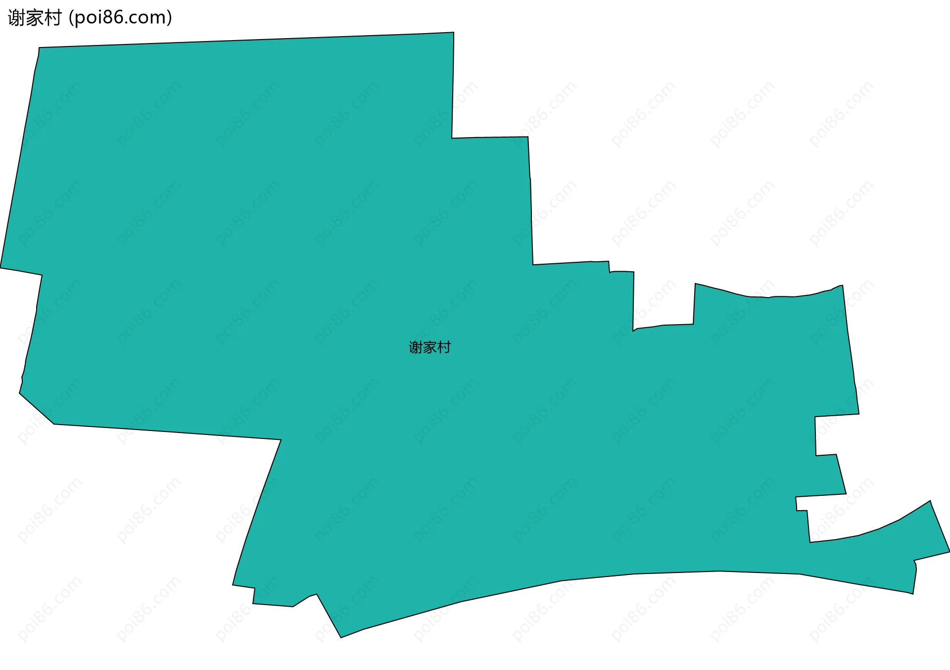 谢家村边界地图