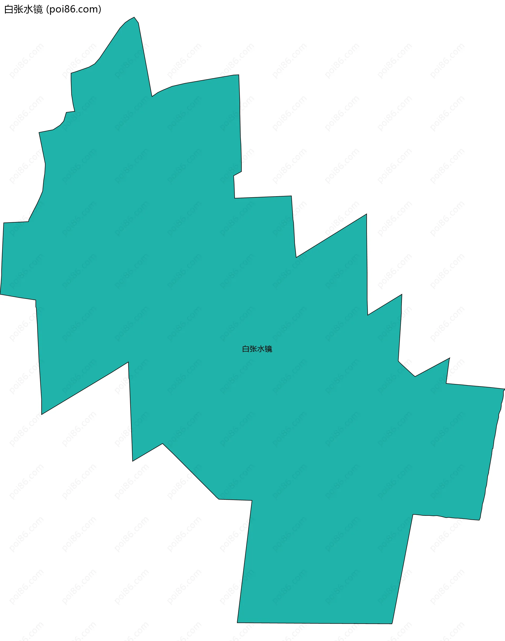 白张水镜边界地图